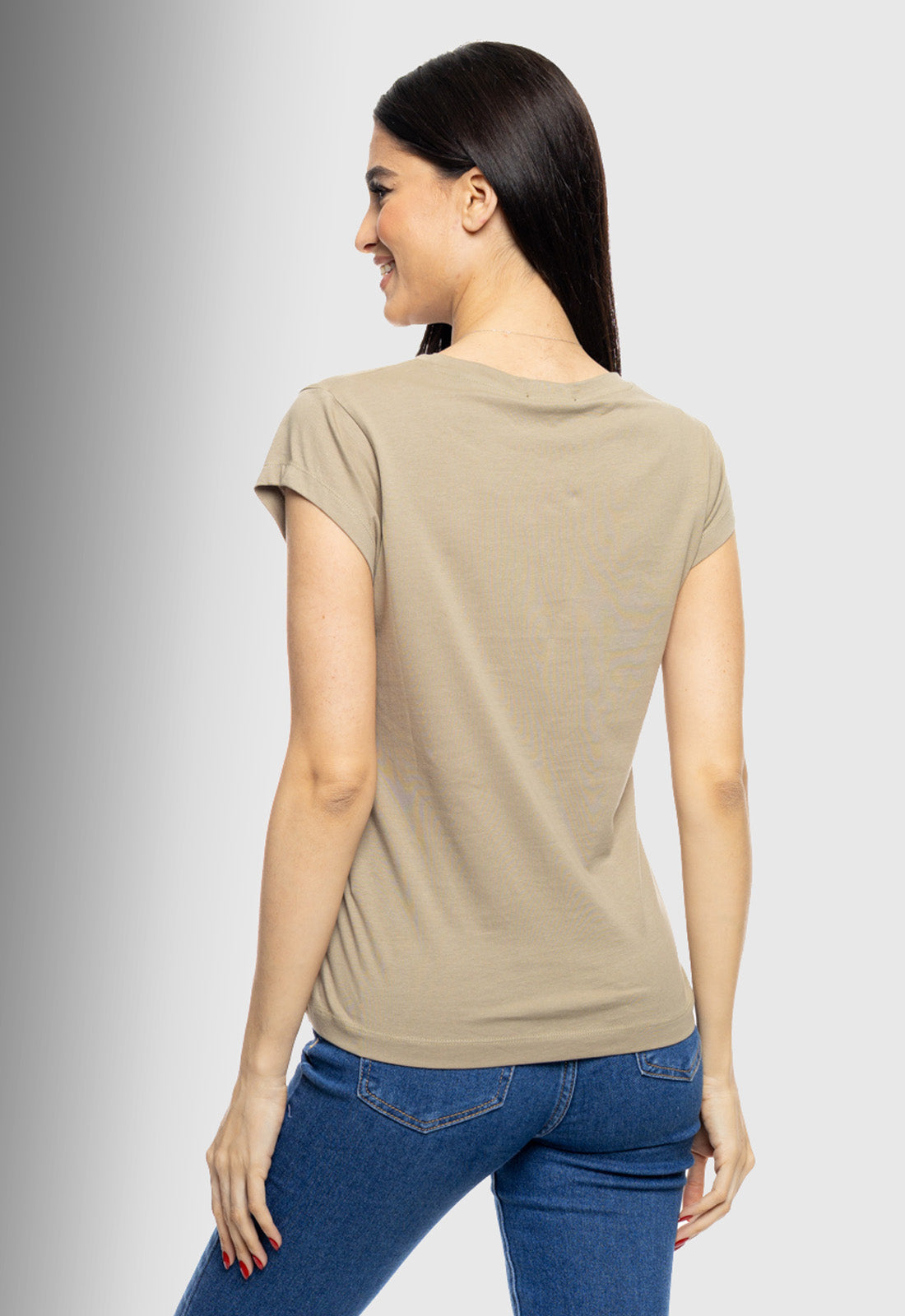 T-SHIRT ΜΕ ΤΥΠΩΜΑ ''OLIVES''-ΧΑΚΙ