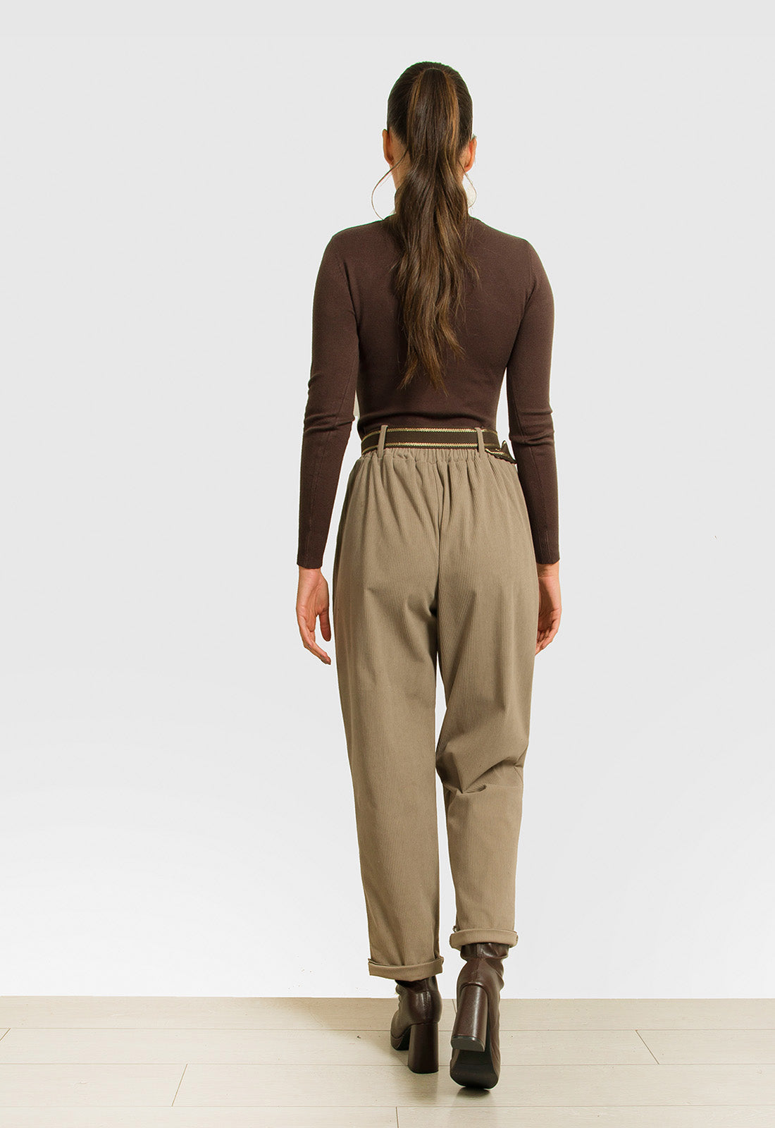 ΠΑΝΤΕΛΟΝΙ PLUS SIZE ΜΕ ΛΑΣΤΙΧΟ & ΖΩΝΗ-ΠΟΥΡΟ