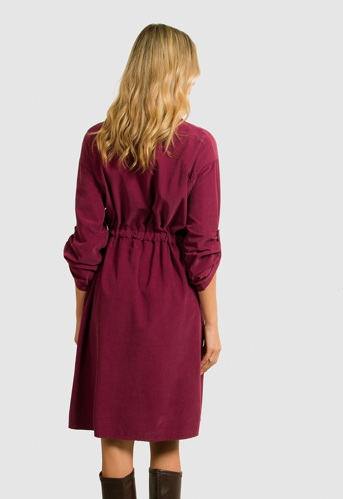 ΦΟΡΕΜΑ MIDI ΚΟΤΛΕ PLUS SIZE - ΜΠΟΡΝΤΟ