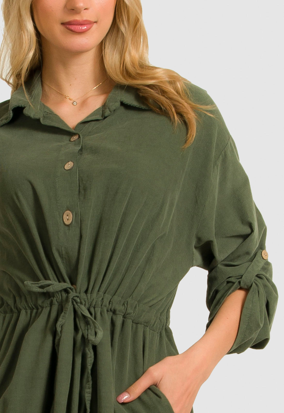 ΦΟΡΕΜΑ MIDI ΚΟΤΛΕ PLUS SIZE - ΧΑΚΙ