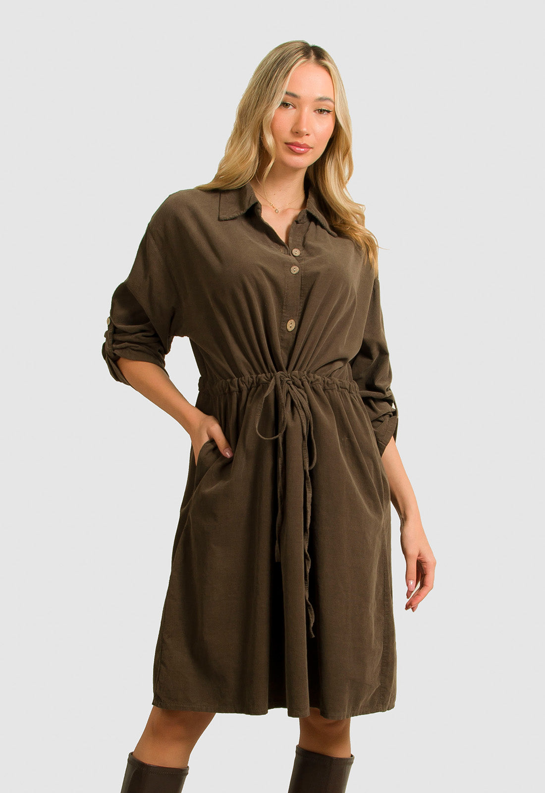 ΦΟΡΕΜΑ MIDI ΚΟΤΛΕ PLUS SIZE - ΚΑΦΕ