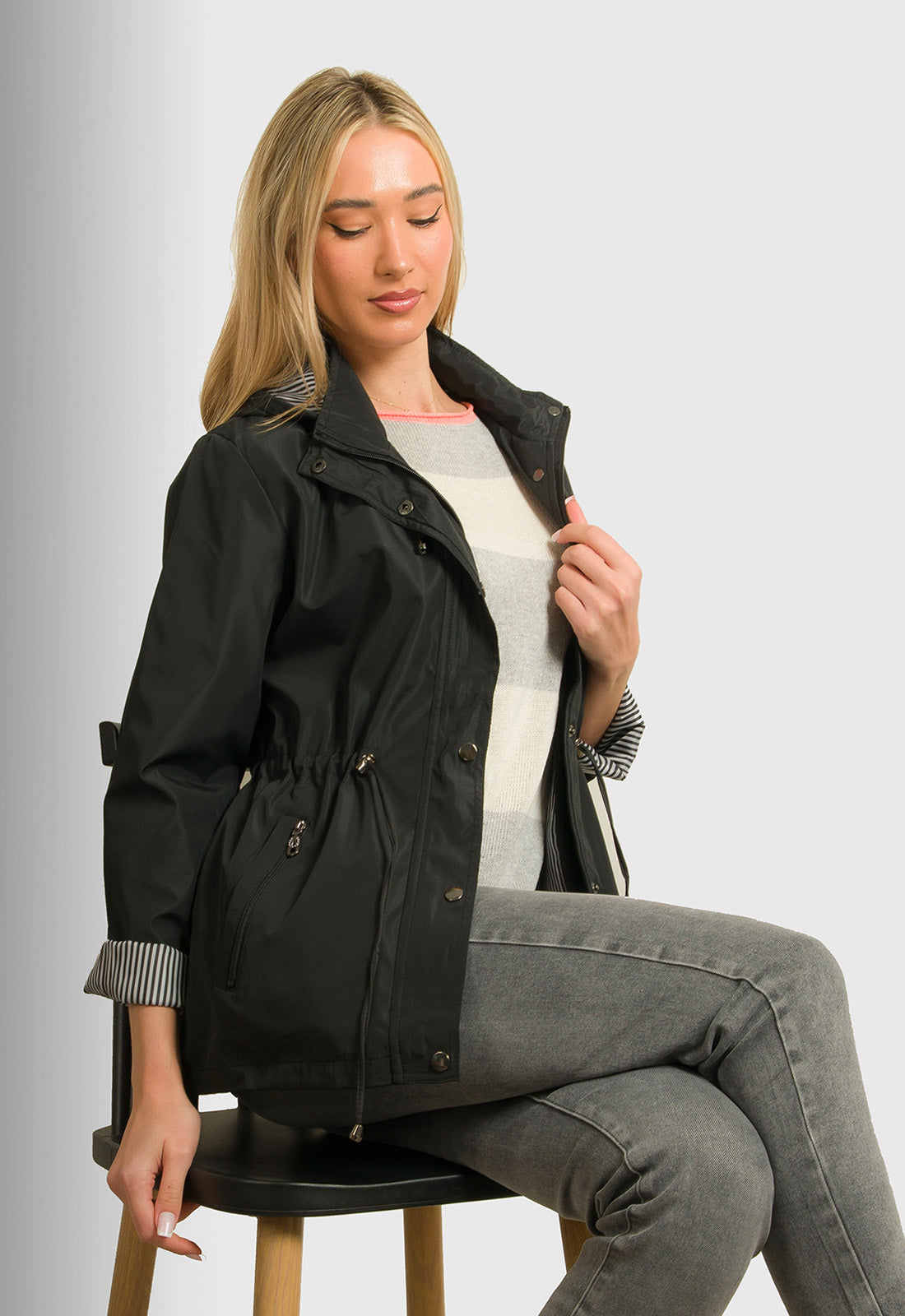 JACKET ΑΝΤΙΑΝΕΜΙΚΟ ΜΕ ΡΙΓΑ-ΜΑΥΡΟ