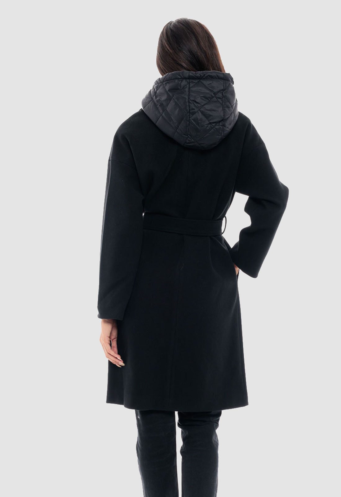 ΠΑΛΤΟ splendid ΜΕ ΖΩΝΗ & ΚΟΥΚΟΥΛΑ-ΜΑΥΡΟ