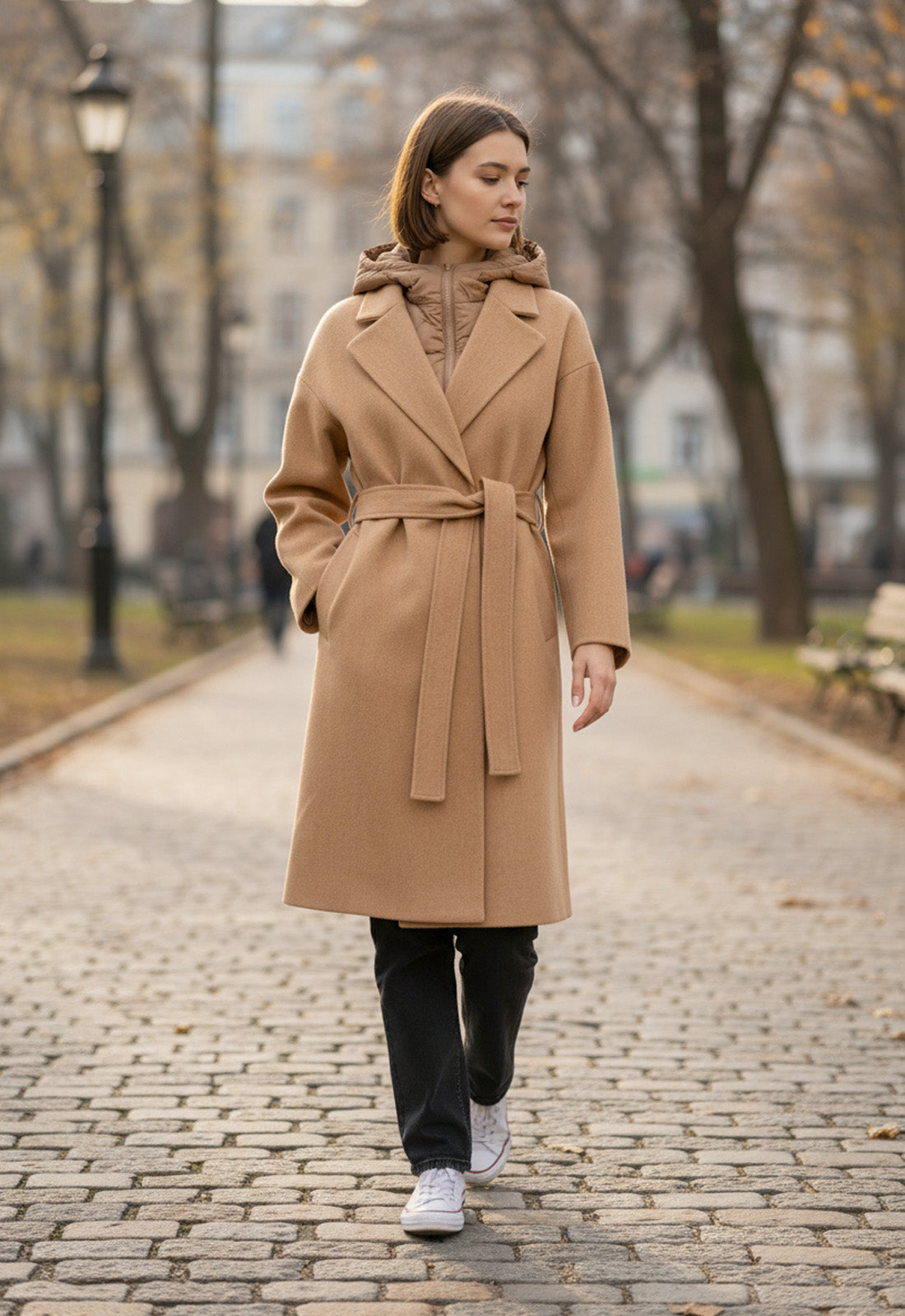 ΠΑΛΤΟ splendid ΜΕ ΖΩΝΗ & ΚΟΥΚΟΥΛΑ-ΜΠΕΖ