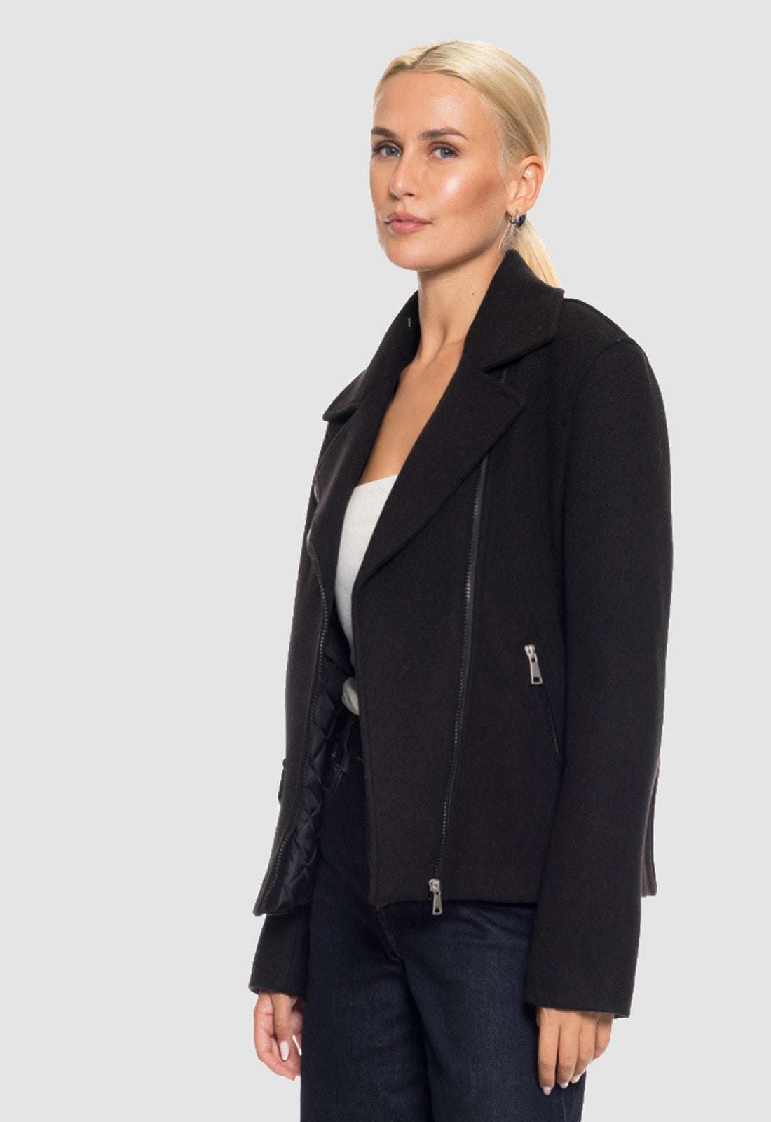 ΚΟΝΤΟ ΠΑΛΤΟ BISTON ΜΕ ΦΕΡΜΟΥΑΡ-ΜΑΥΡΟ