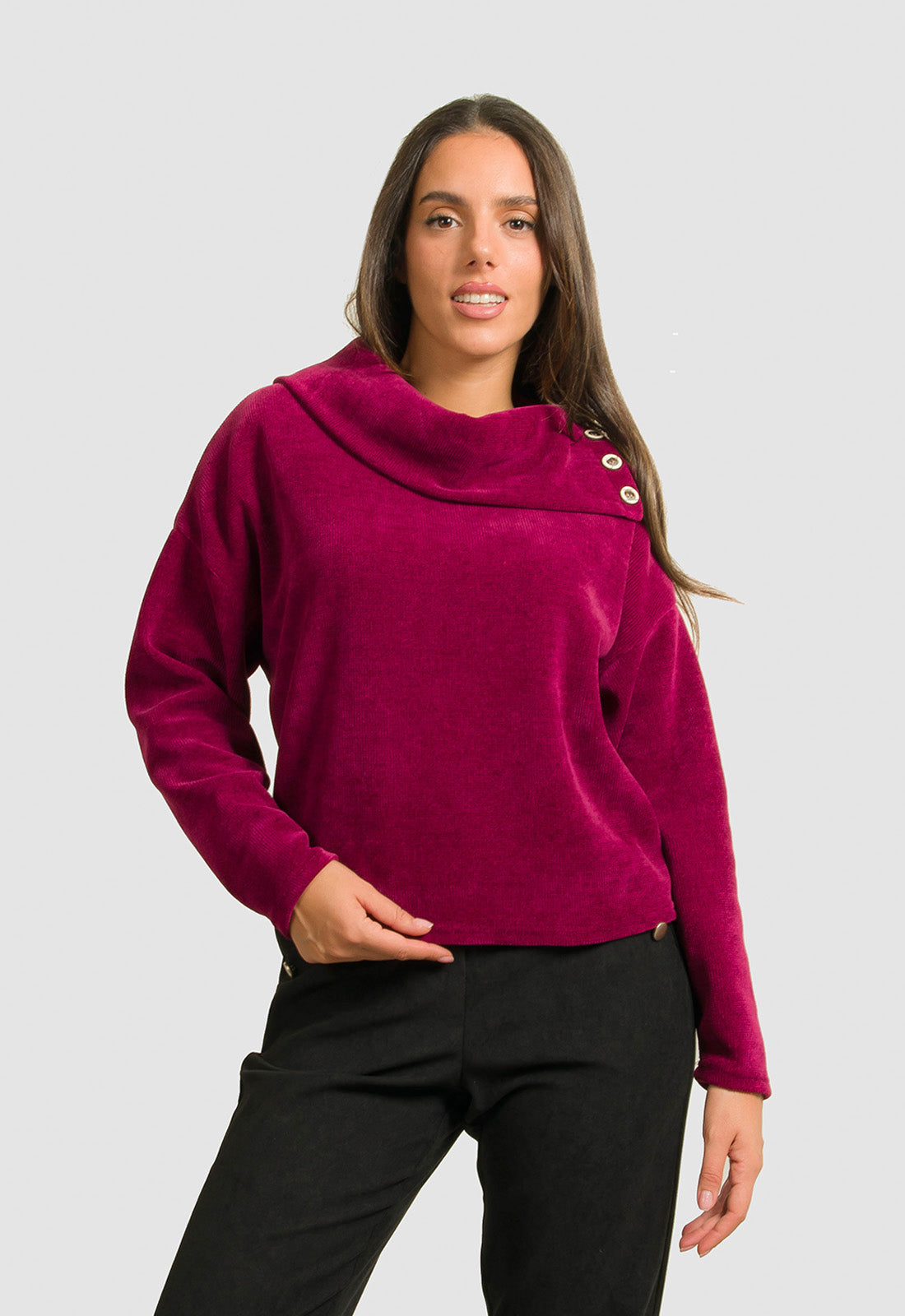 ΜΠΛΟΥΖΑ ΣΕΝΙΛ ΜΕ ΚΟΥΜΠΙΑ ΣΤΟ ΓΙΑΚΑ-ΜΠΟΡΝΤΟ