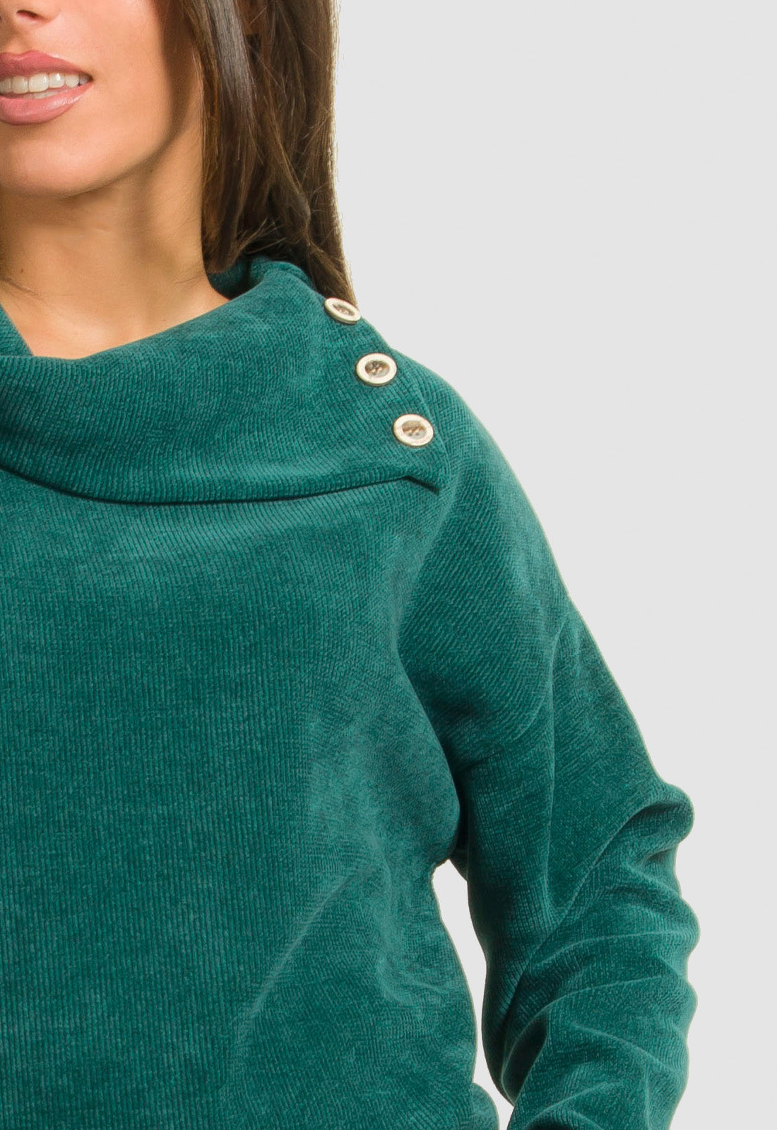 ΜΠΛΟΥΖΑ ΣΕΝΙΛ ΜΕ ΚΟΥΜΠΙΑ ΣΤΟ ΓΙΑΚΑ-ΠΡΑΣΙΝΗ