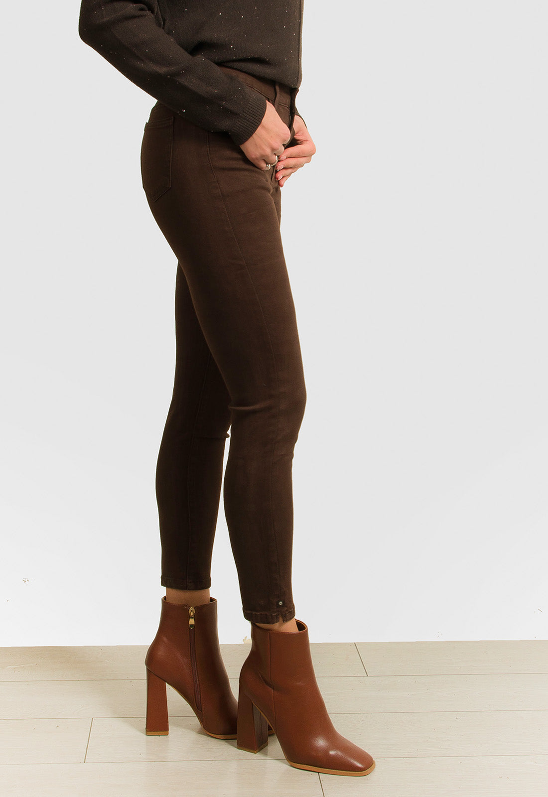 ΠΑΝΤΕΛΟΝΙ SKINNY ΜΕ ΣΤΡΑΣ-ΚΑΦΕ