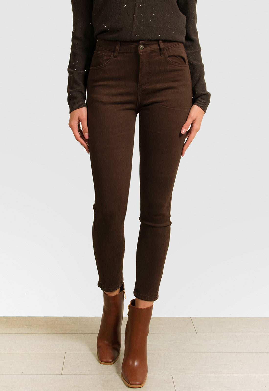 ΠΑΝΤΕΛΟΝΙ SKINNY ΜΕ ΣΤΡΑΣ-ΚΑΦΕ