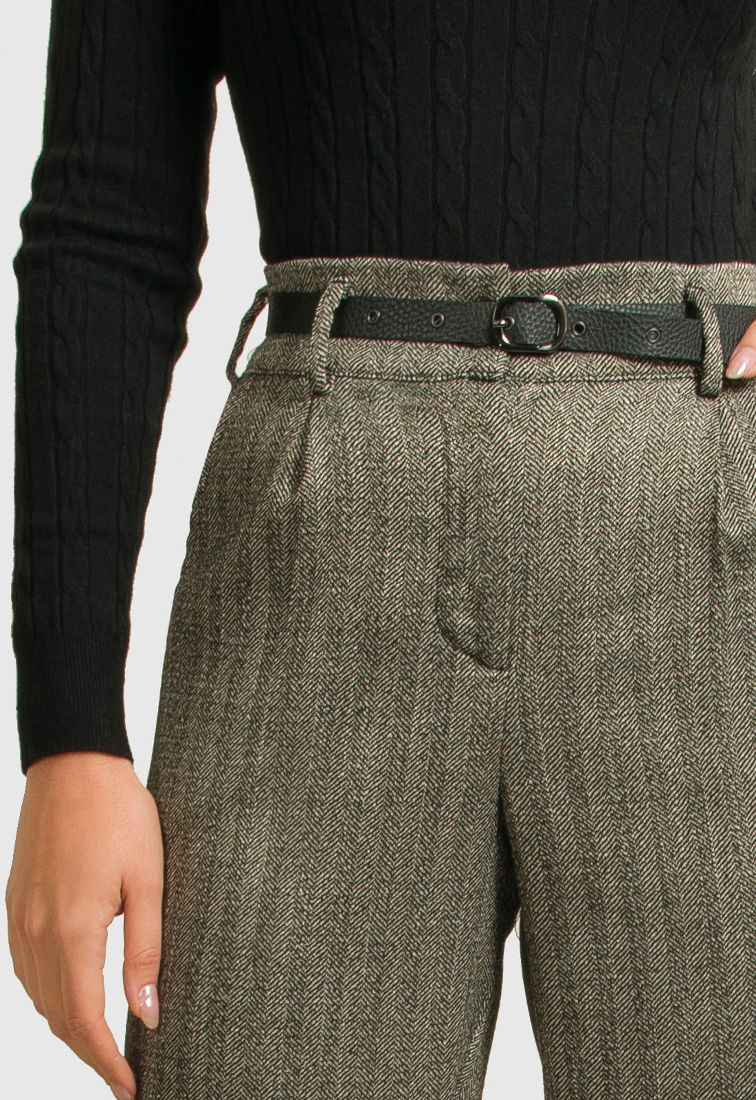 ΠΑΝΤΕΛΟΝΙ BAGGY ΨΑΡΟΚΟΚΑΛΟ ΜΕ ΖΩΝΗ-ΜΑΥΡΟ