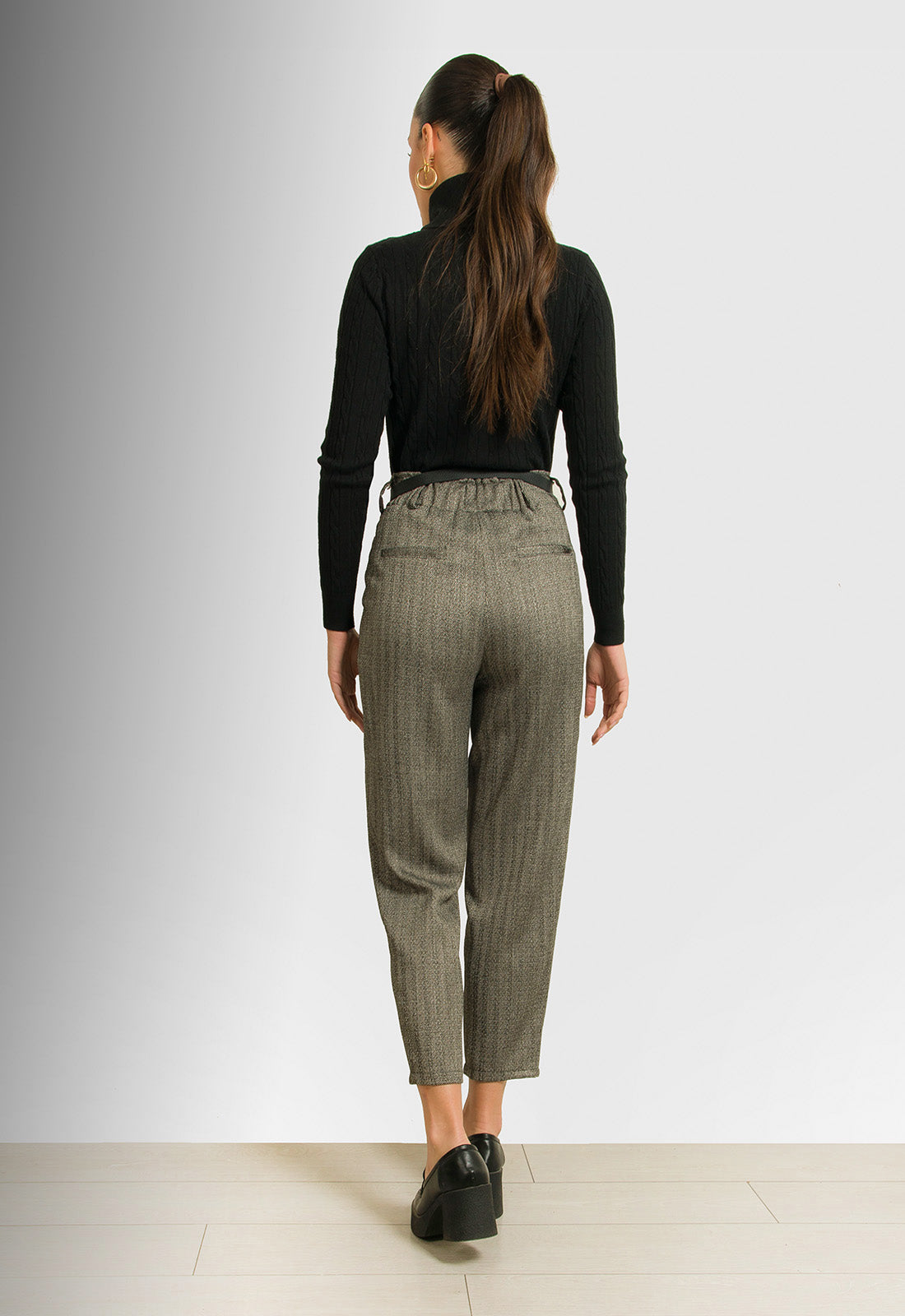 ΠΑΝΤΕΛΟΝΙ BAGGY ΨΑΡΟΚΟΚΑΛΟ ΜΕ ΖΩΝΗ-ΜΑΥΡΟ