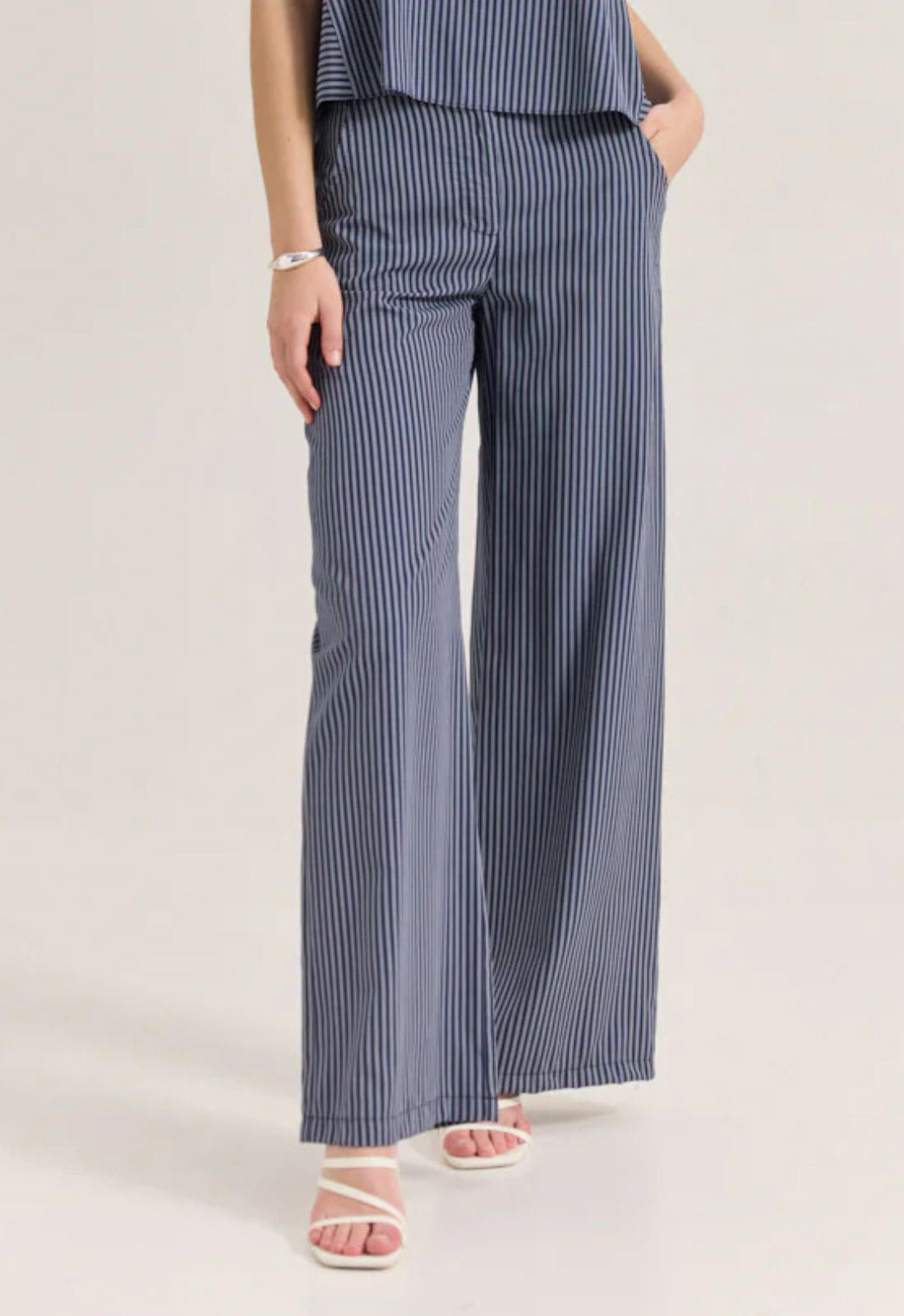 ΠΑΝΤΕΛΟΝΑ ΡΙΓΕ WIDE LEG - NAVY