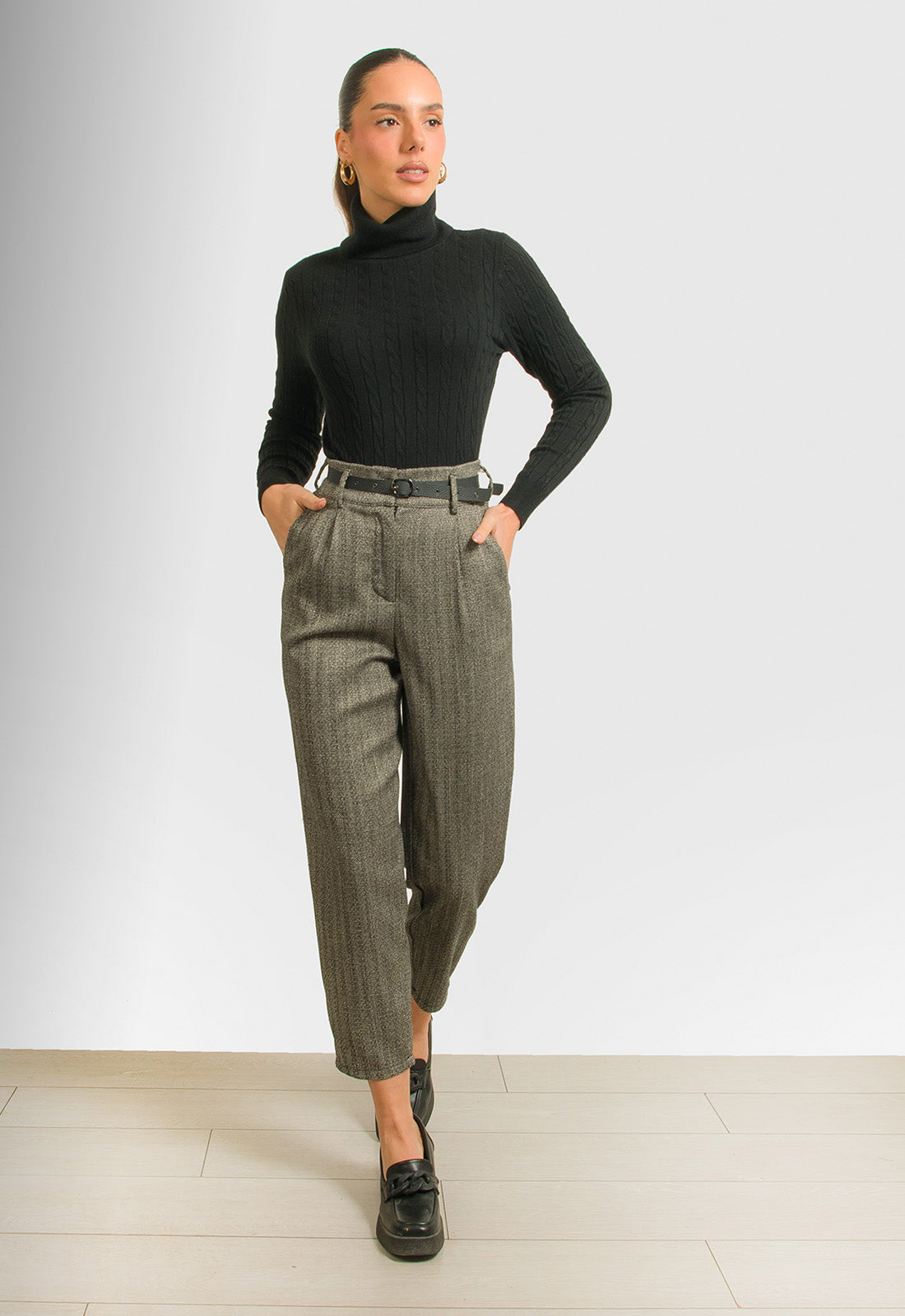 ΠΑΝΤΕΛΟΝΙ BAGGY ΨΑΡΟΚΟΚΑΛΟ ΜΕ ΖΩΝΗ-ΜΑΥΡΟ