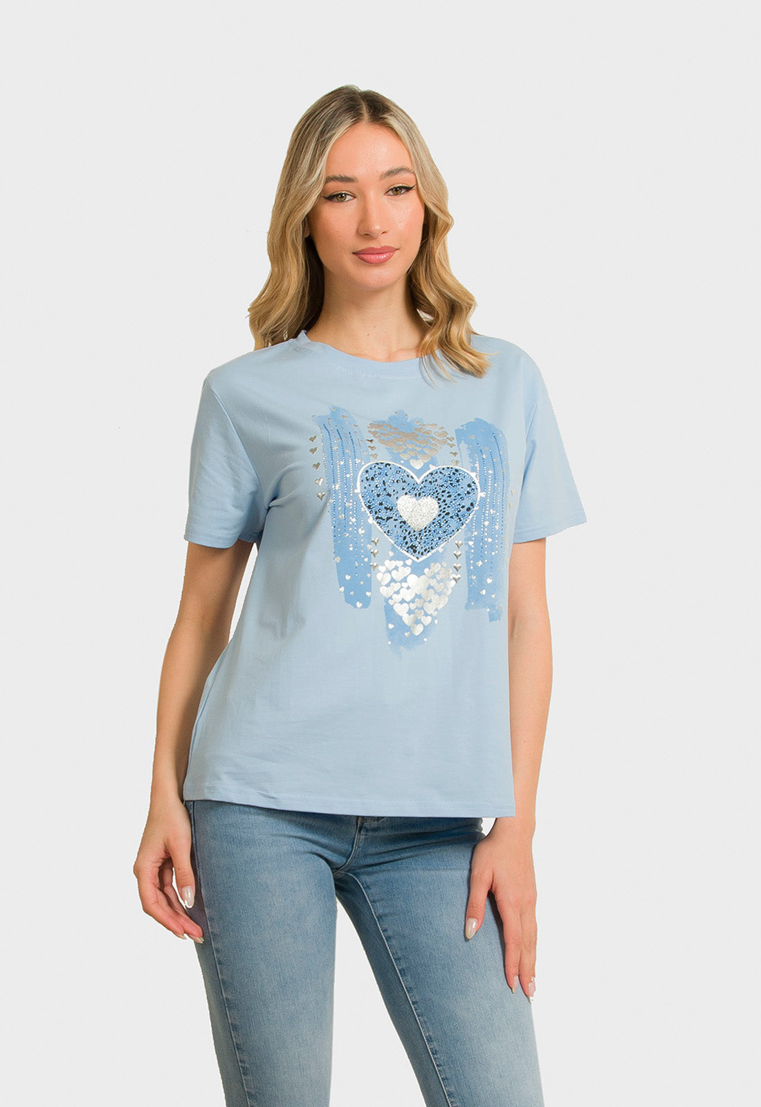 T-SHIRT ΒΑΜΒΑΚΕΡΟ ΜΕ ΣΤΑΜΠΑ - ΣΙΕΛ