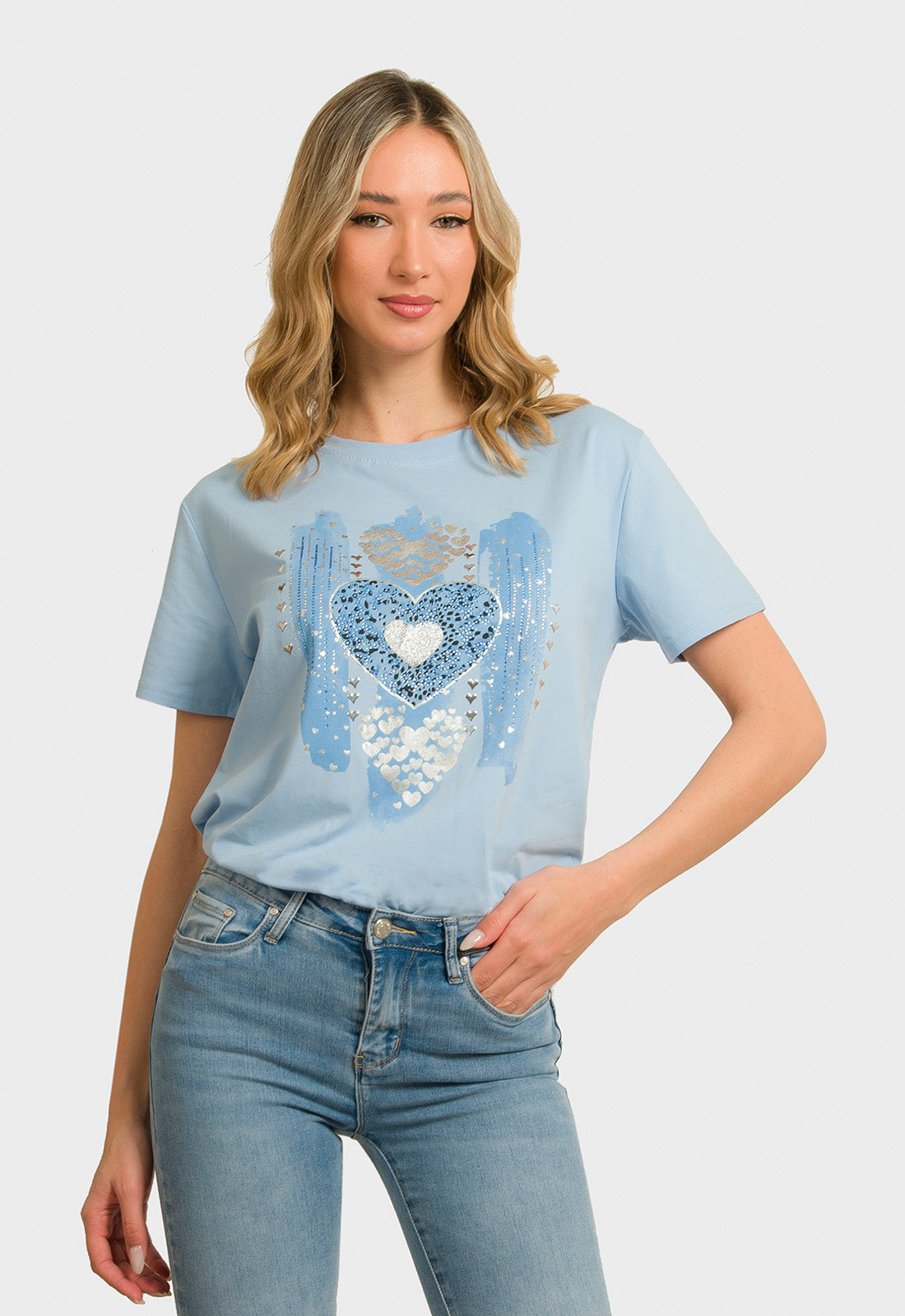 T-SHIRT ΒΑΜΒΑΚΕΡΟ ΜΕ ΣΤΑΜΠΑ - ΣΙΕΛ
