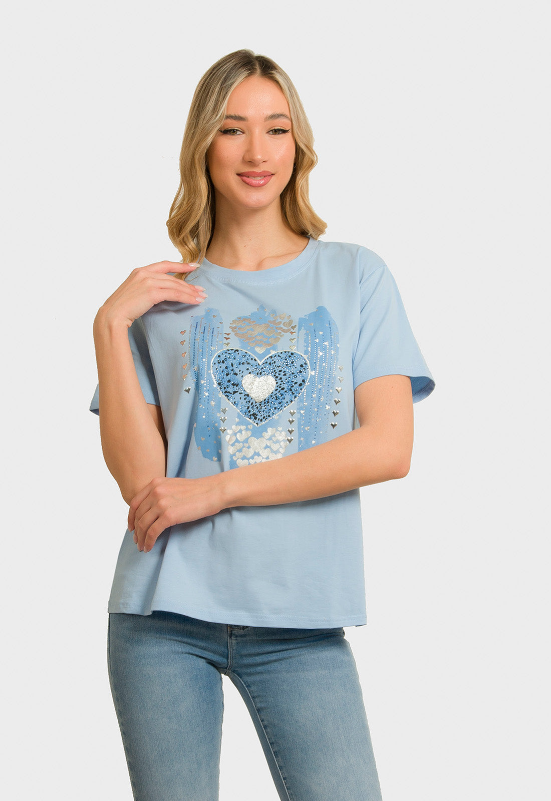 T-SHIRT ΒΑΜΒΑΚΕΡΟ ΜΕ ΣΤΑΜΠΑ - ΣΙΕΛ