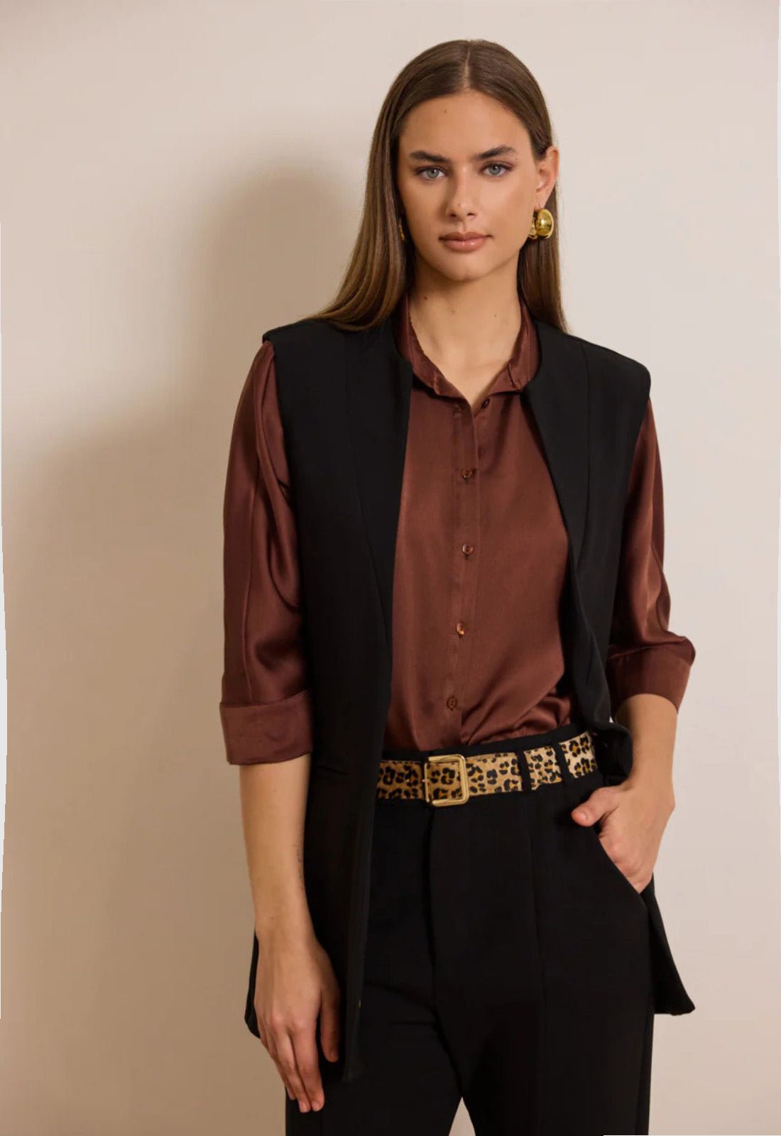 ΓΙΛΕΚΟ ΜΑΚΡΥ ΑΜΑΝΙΚΟ ΜΕ ΛΕΟΠΑΡ ΦΟΔΡΑ-ΜΑΥΡΟ