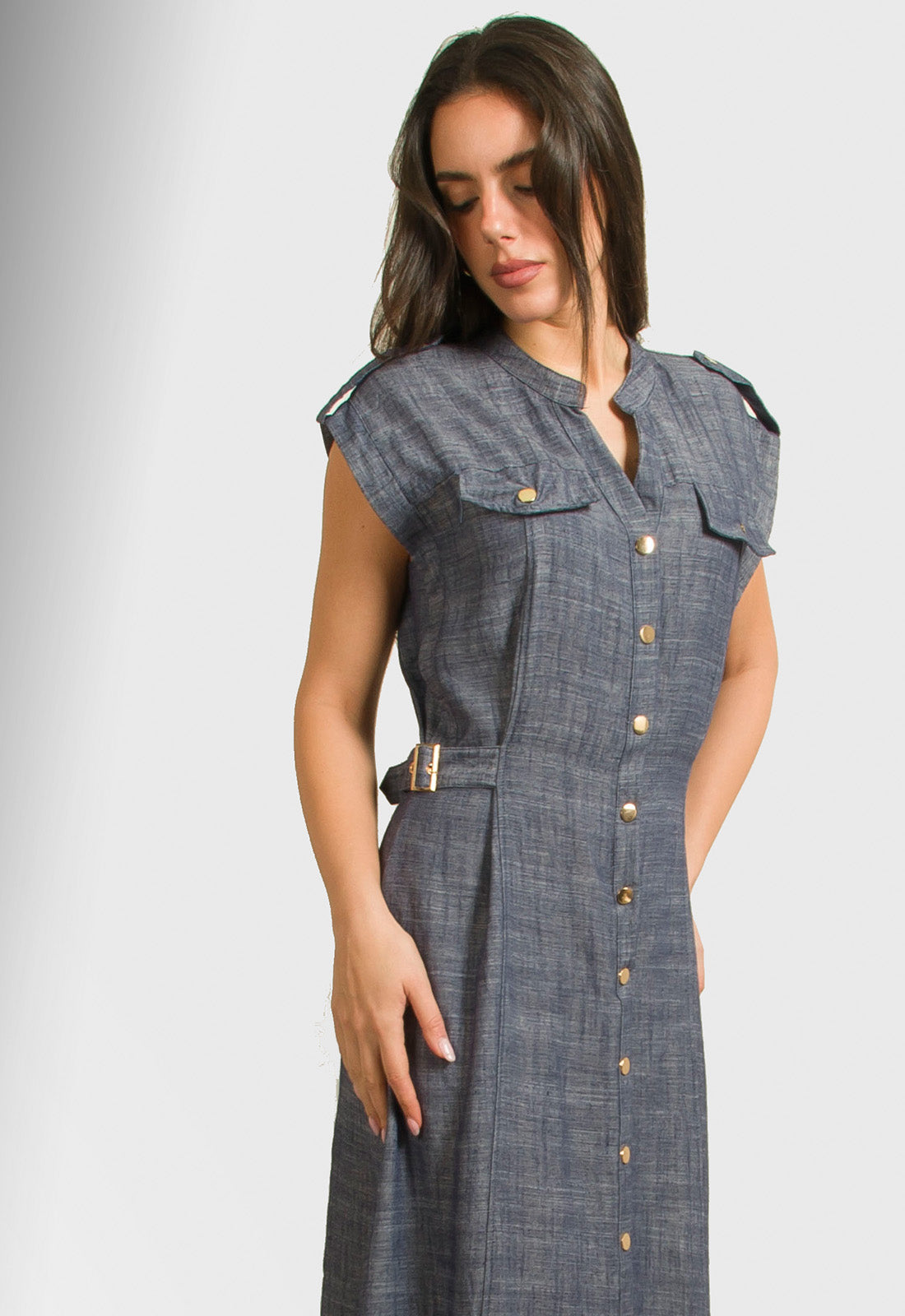 ΦΟΡΕΜΑ ΜΑΚΡΥ ΜΕ ΚΟΥΜΠΙΑ ΑΜΑΝΙΚΟ-ΜΠΛΕ