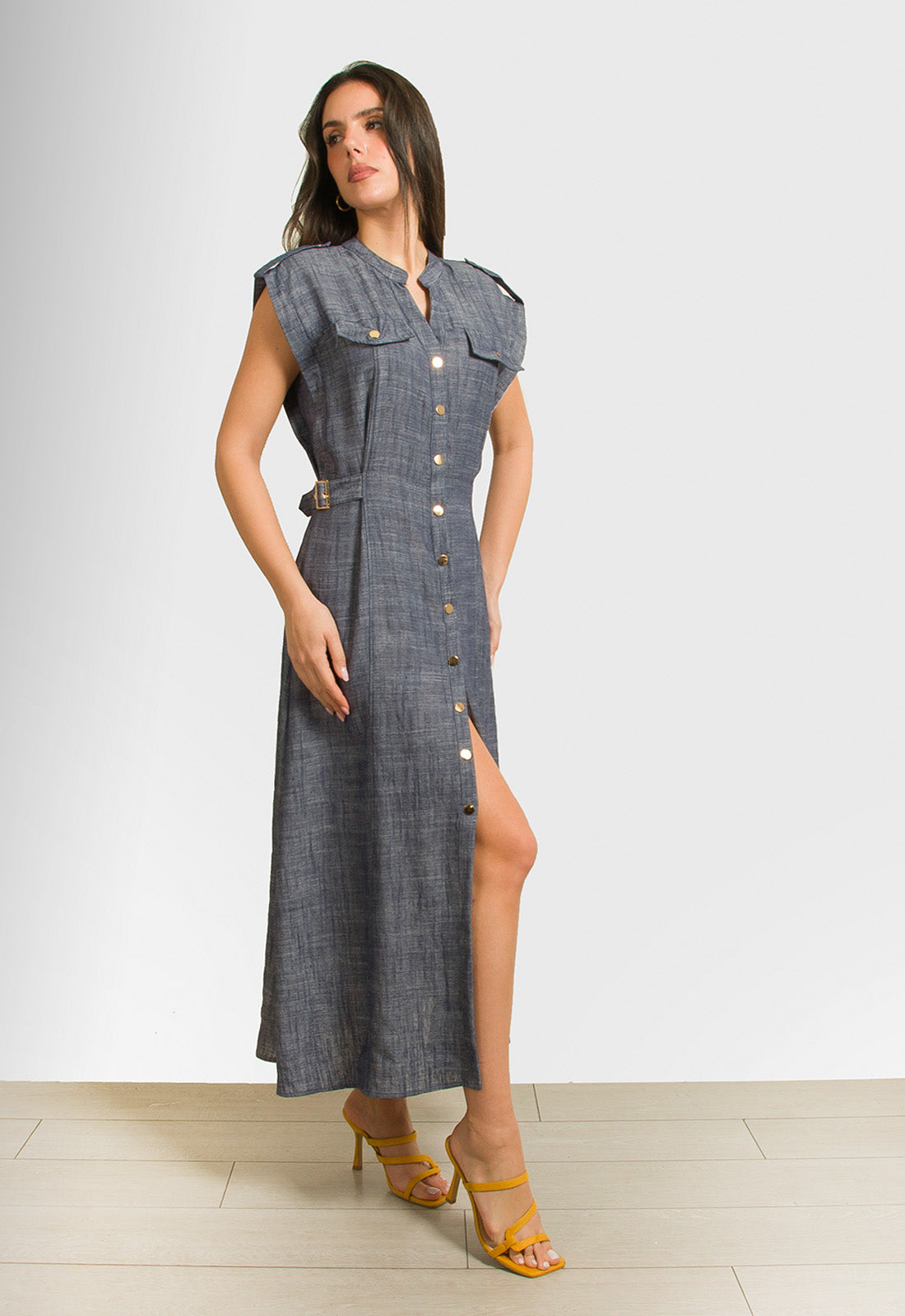 ΦΟΡΕΜΑ ΜΑΚΡΥ ΜΕ ΚΟΥΜΠΙΑ ΑΜΑΝΙΚΟ-ΜΠΛΕ