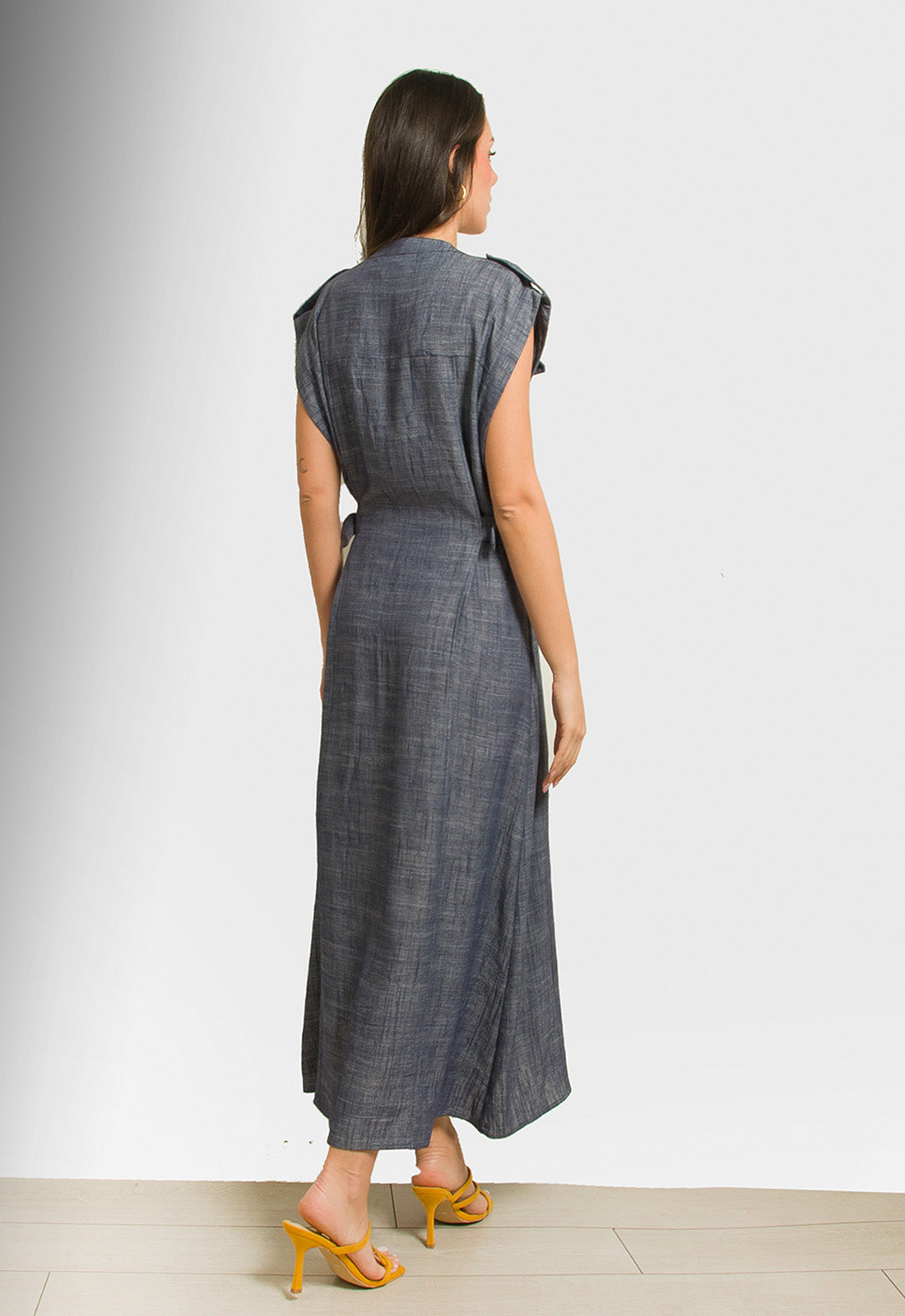 ΦΟΡΕΜΑ ΜΑΚΡΥ ΜΕ ΚΟΥΜΠΙΑ ΑΜΑΝΙΚΟ-ΜΠΛΕ