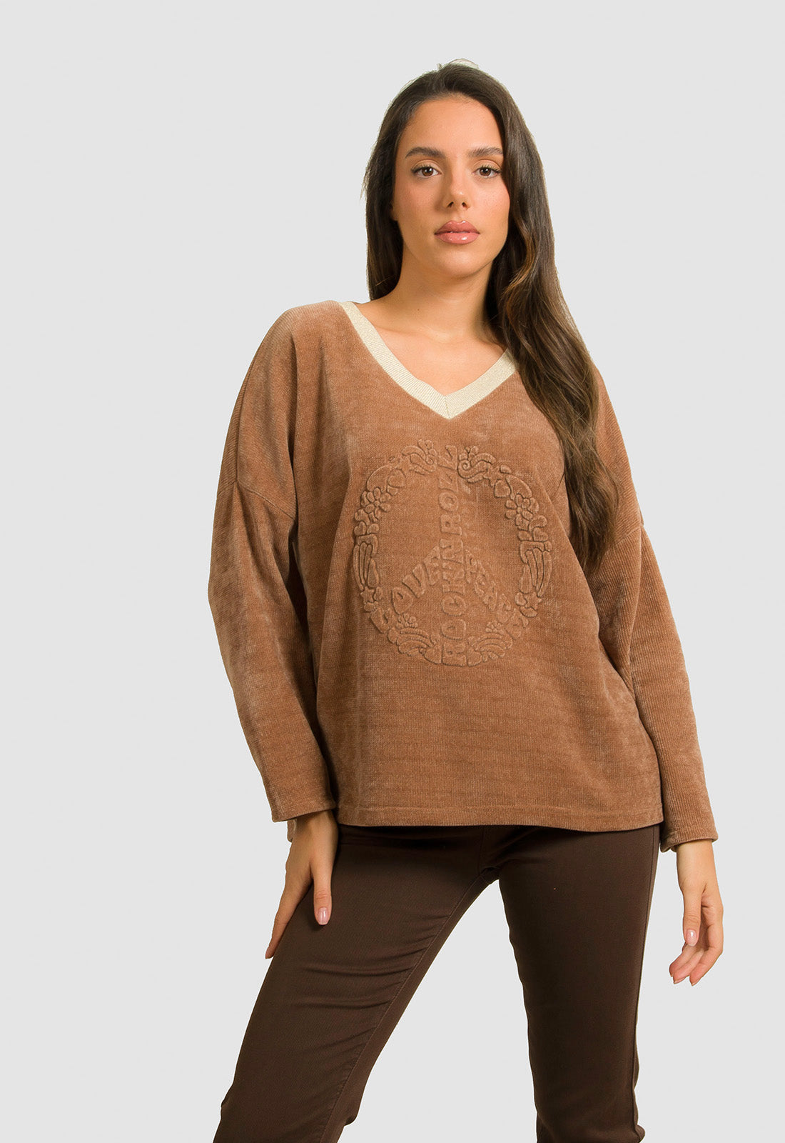 ΜΠΛΟΥΖΑ ΣΕΝΙΛ ΜΕ ΑΝΑΓΛΥΦΗ ΣΤΑΜΠΑ-ΜΠΕΖ