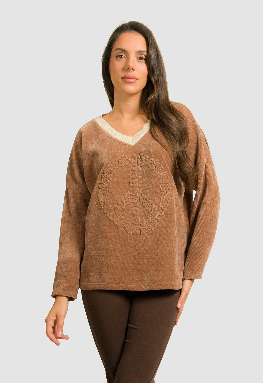 ΜΠΛΟΥΖΑ ΣΕΝΙΛ ΜΕ ΑΝΑΓΛΥΦΗ ΣΤΑΜΠΑ-ΜΠΕΖ