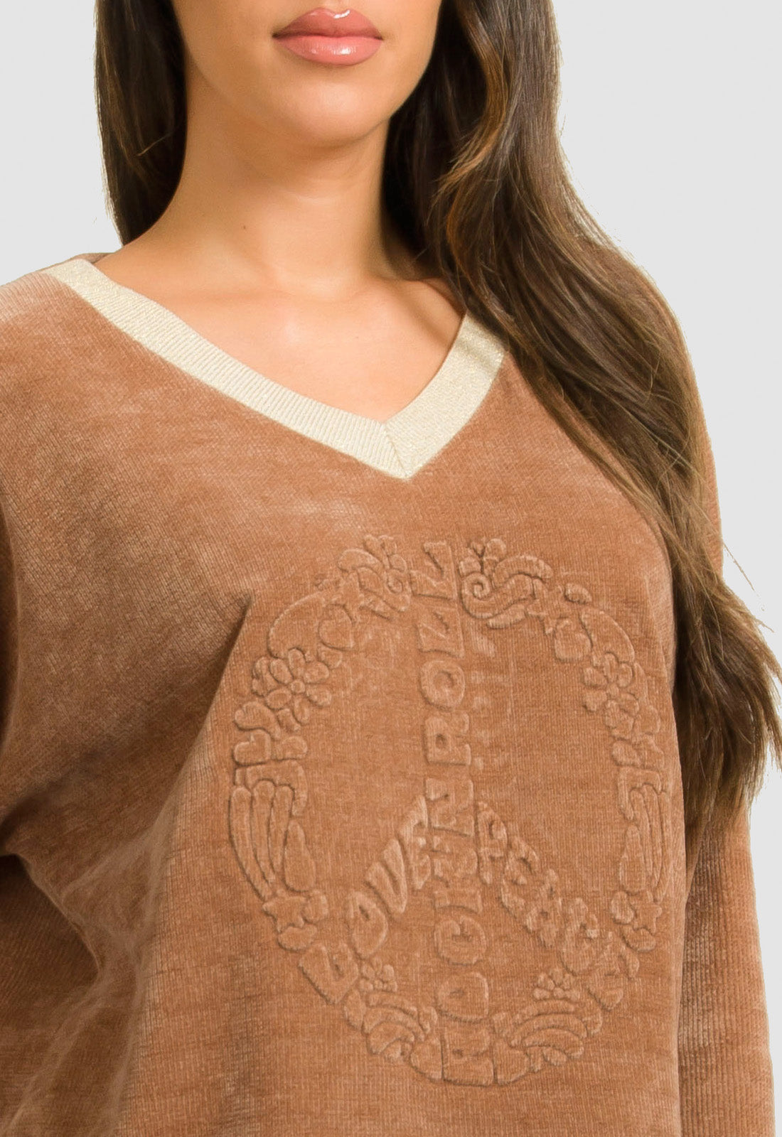 ΜΠΛΟΥΖΑ ΣΕΝΙΛ ΜΕ ΑΝΑΓΛΥΦΗ ΣΤΑΜΠΑ-ΜΠΕΖ