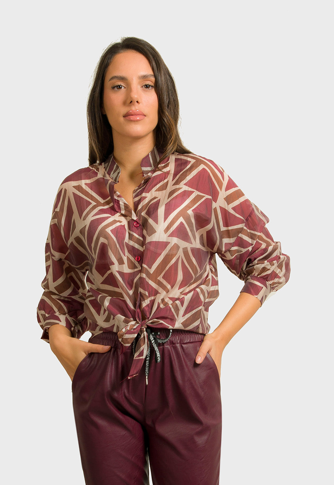 ΠΟΥΚΑΜΙΣΟ ΕΜΠΡΙΜΕ TENCEL- ΜΠΟΡΝΤΟ