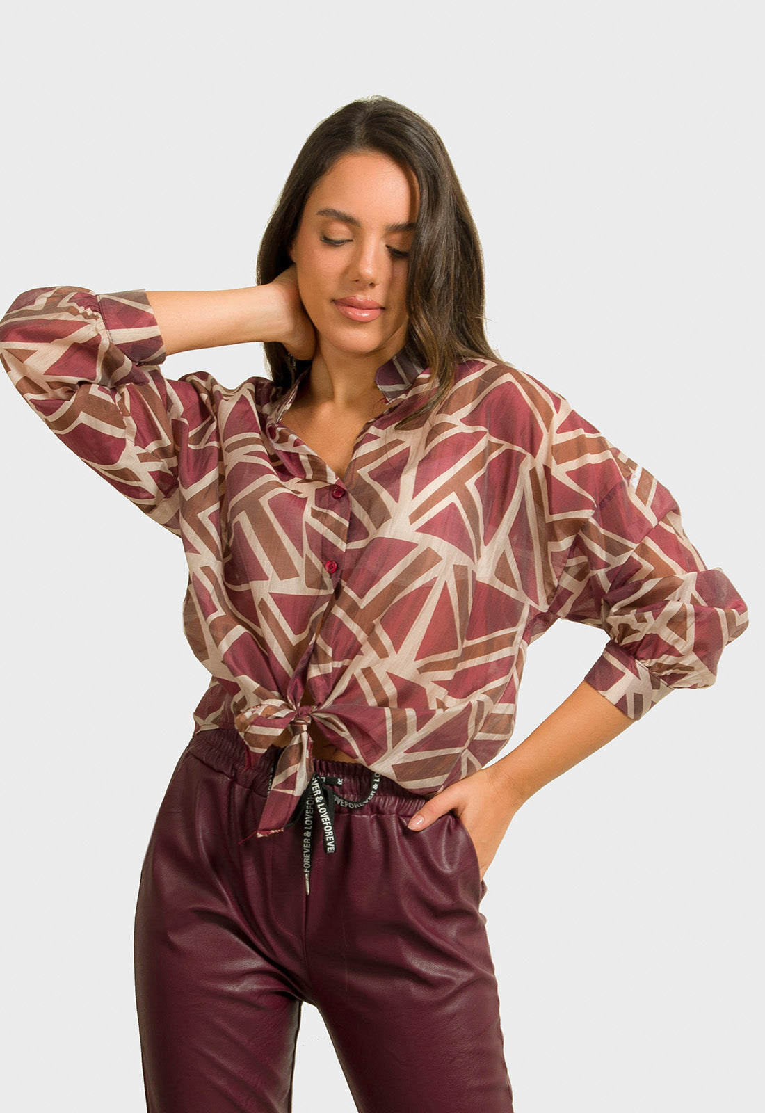 ΠΟΥΚΑΜΙΣΟ ΕΜΠΡΙΜΕ TENCEL- ΜΠΟΡΝΤΟ