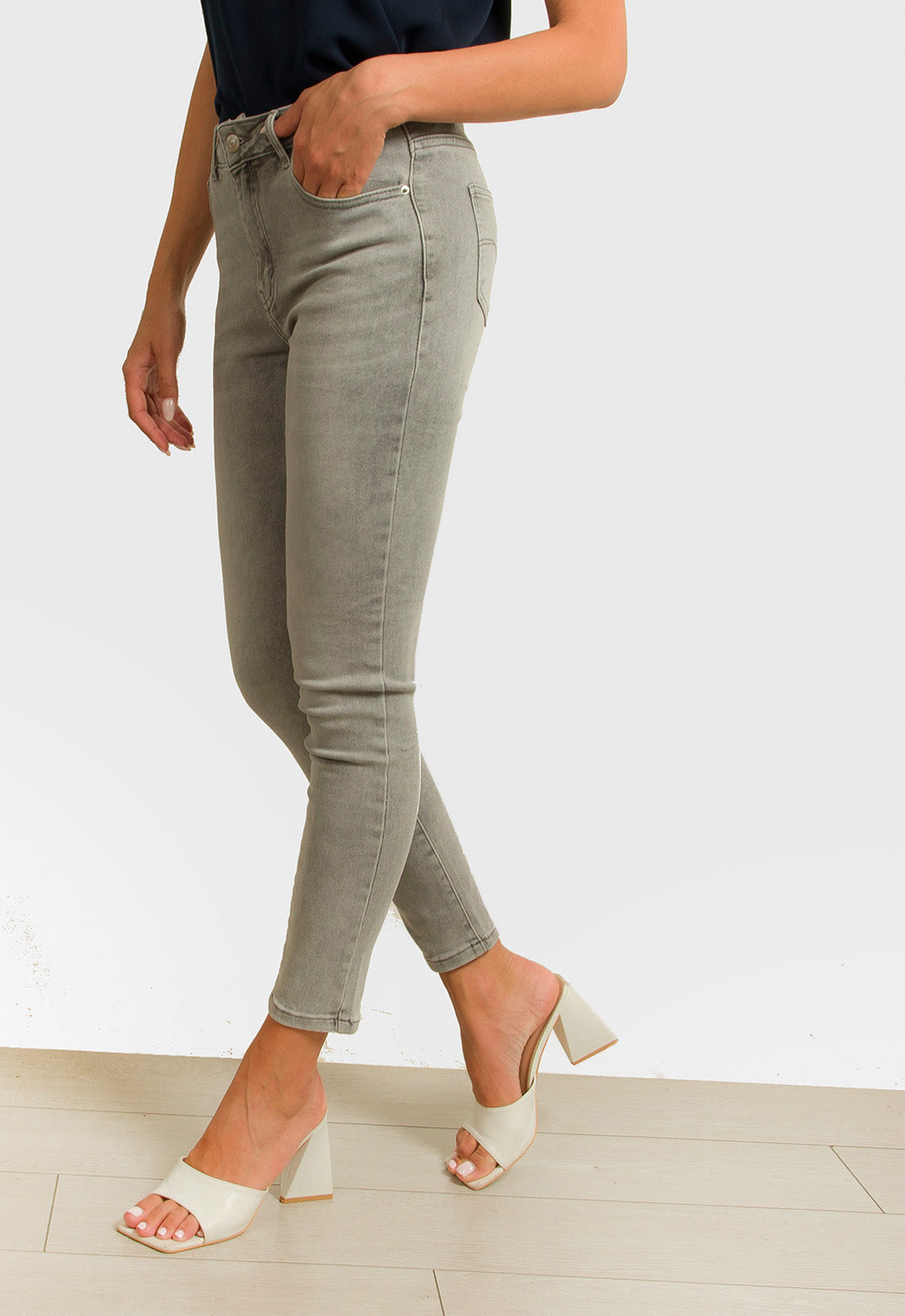 ΠΑΝΤΕΛΟΝΙ JEAN DENIM MOM FIT-ΓΚΡΙ