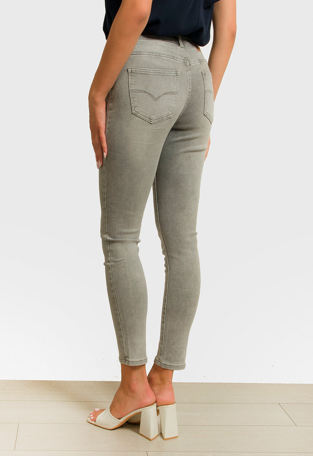 ΠΑΝΤΕΛΟΝΙ JEAN DENIM MOM FIT-ΓΚΡΙ