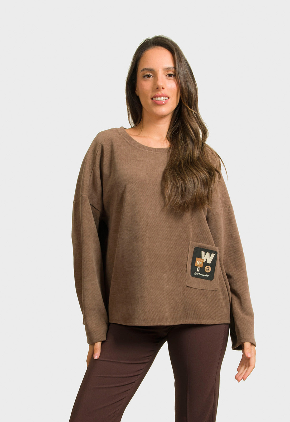 ΜΠΛΟΥΖΑ ΦΑΡΔΙΑ ΜΕ ΜΟΤΙΦ ΔΕΡΜΑ-ΚΑΦΕ