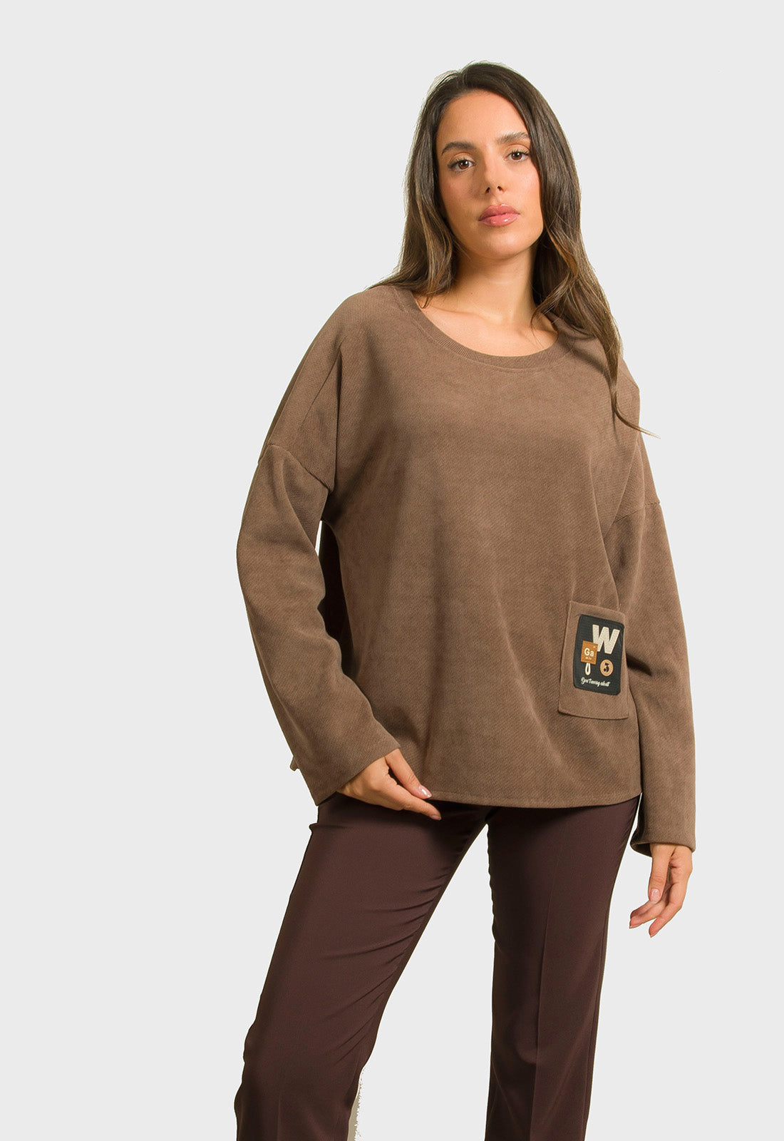 ΜΠΛΟΥΖΑ ΦΑΡΔΙΑ ΜΕ ΜΟΤΙΦ ΔΕΡΜΑ-ΚΑΦΕ