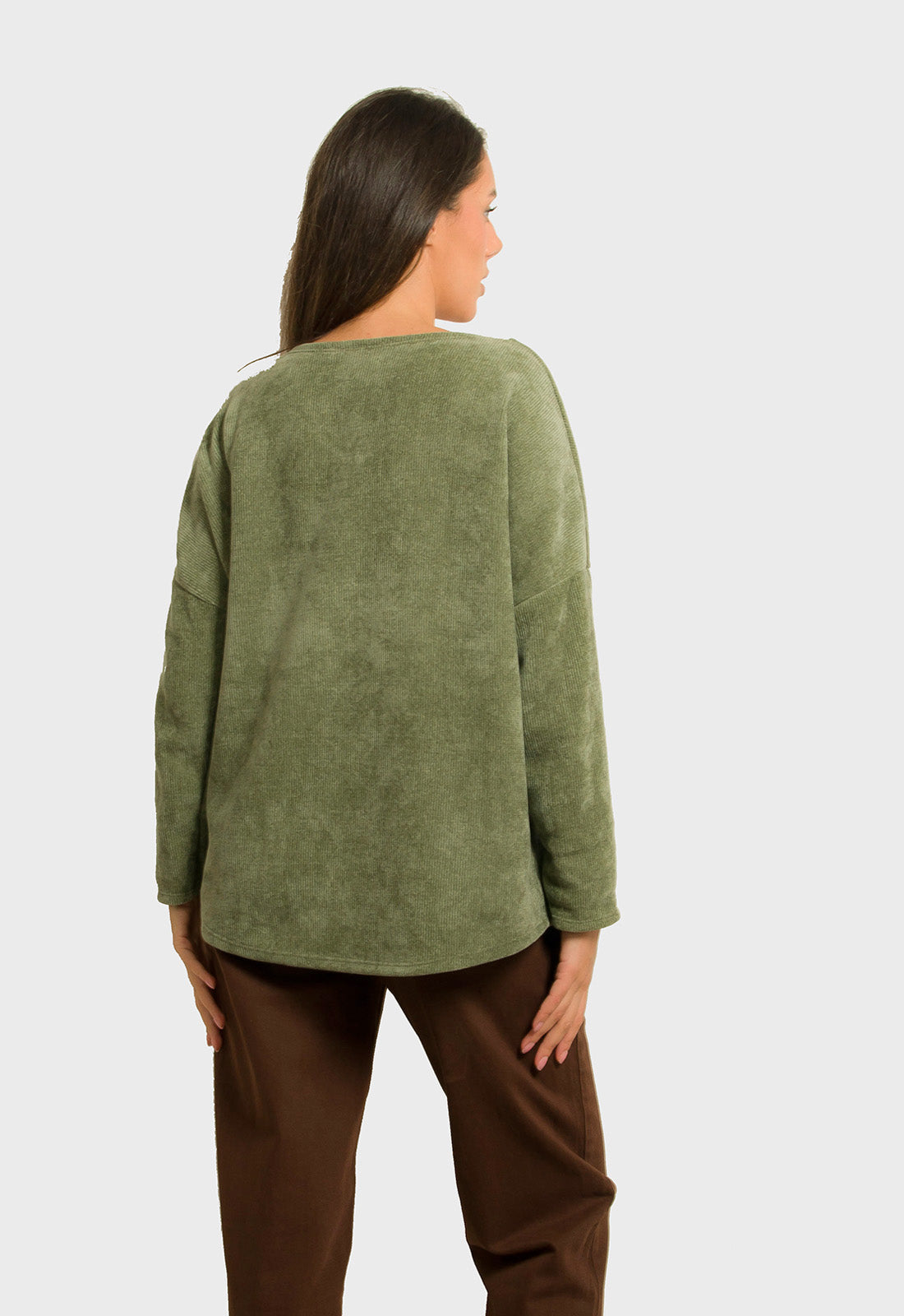 ΜΠΛΟΥΖΑ ΣΕΝΙΛ ΜΕ ΑΝΑΓΛΥΦΗ ΣΤΑΜΠΑ-ΧΑΚΙ