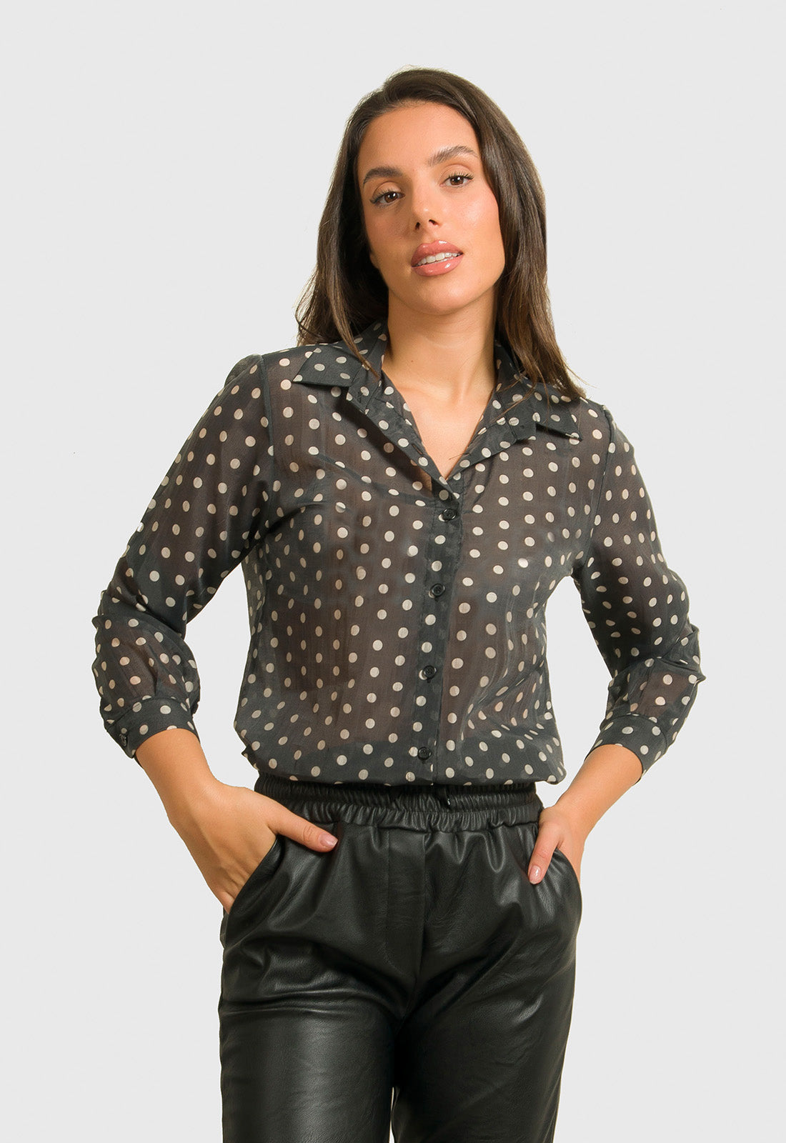 ΠΟΥΚΑΜΙΣΟ ΠΟΥΑ ΗΜΙΔΙΑΦΑΝΟ-ΜΑΥΡΟ