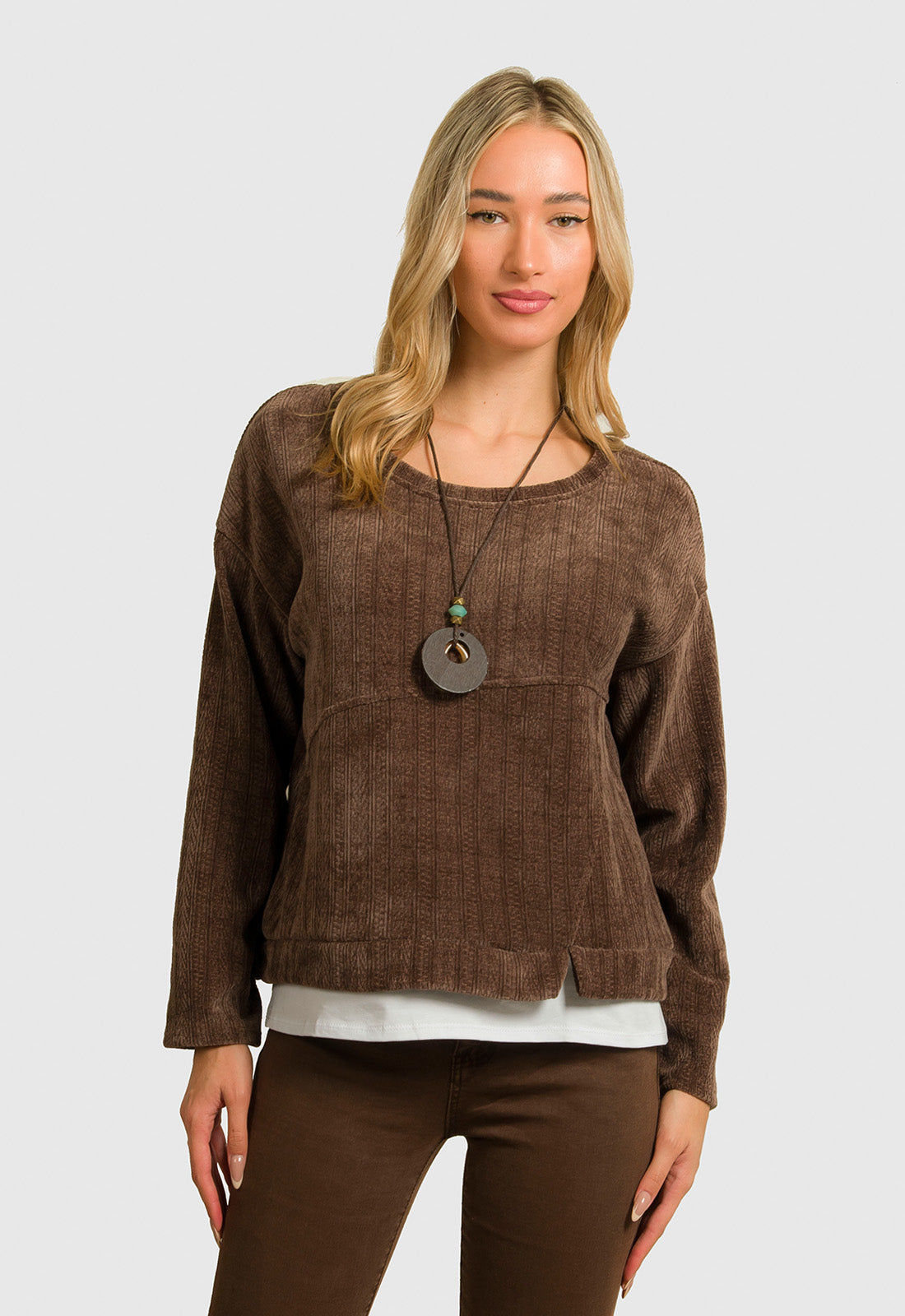 ΜΠΛΟΥΖΑ ΣΕΝΙΛ ΜΕ ΚΟΛΙΕ-ΚΑΦΕ