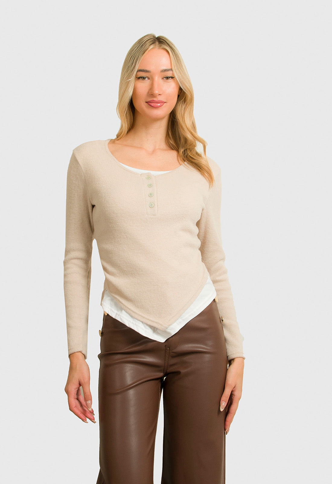 ΜΠΛΟΥΖΑ ΔΙΠΛΗ ΕΦΑΡΜΟΣΤΗ-ΜΠΕΖ