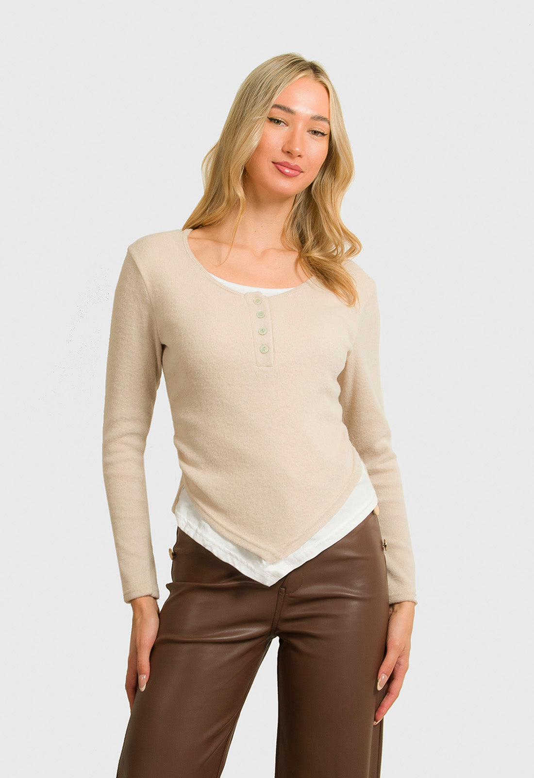 ΜΠΛΟΥΖΑ ΔΙΠΛΗ ΕΦΑΡΜΟΣΤΗ-ΜΠΕΖ