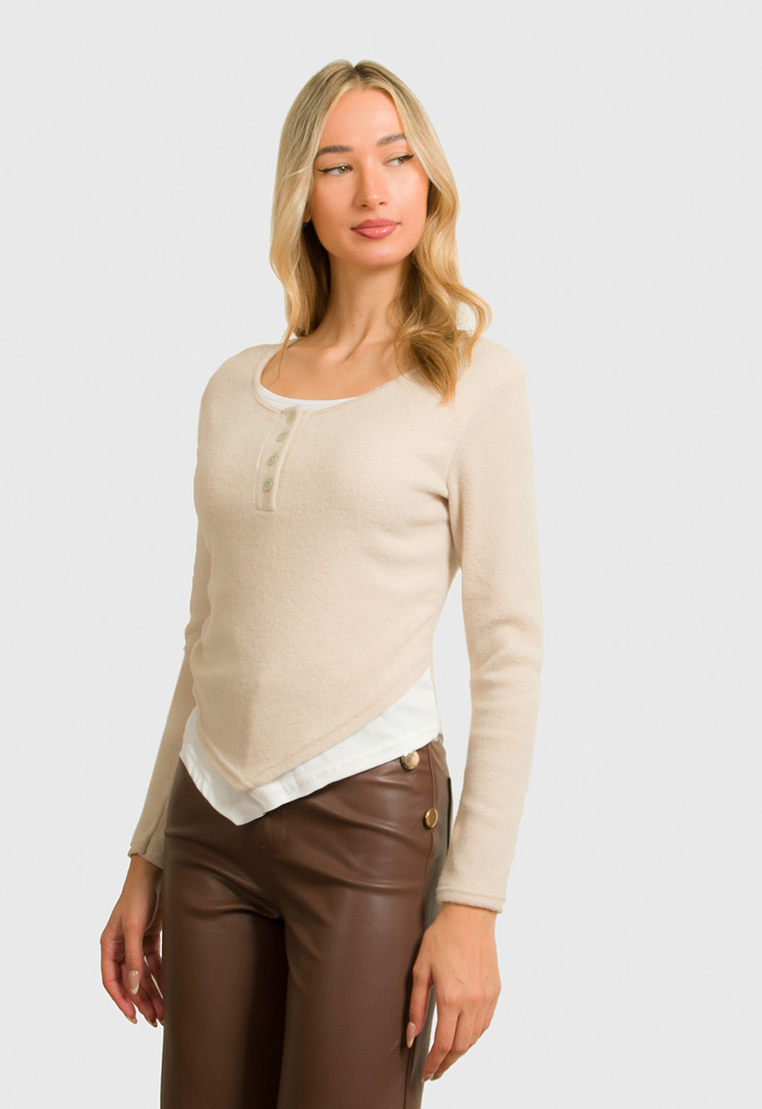 ΜΠΛΟΥΖΑ ΔΙΠΛΗ ΕΦΑΡΜΟΣΤΗ-ΜΠΕΖ