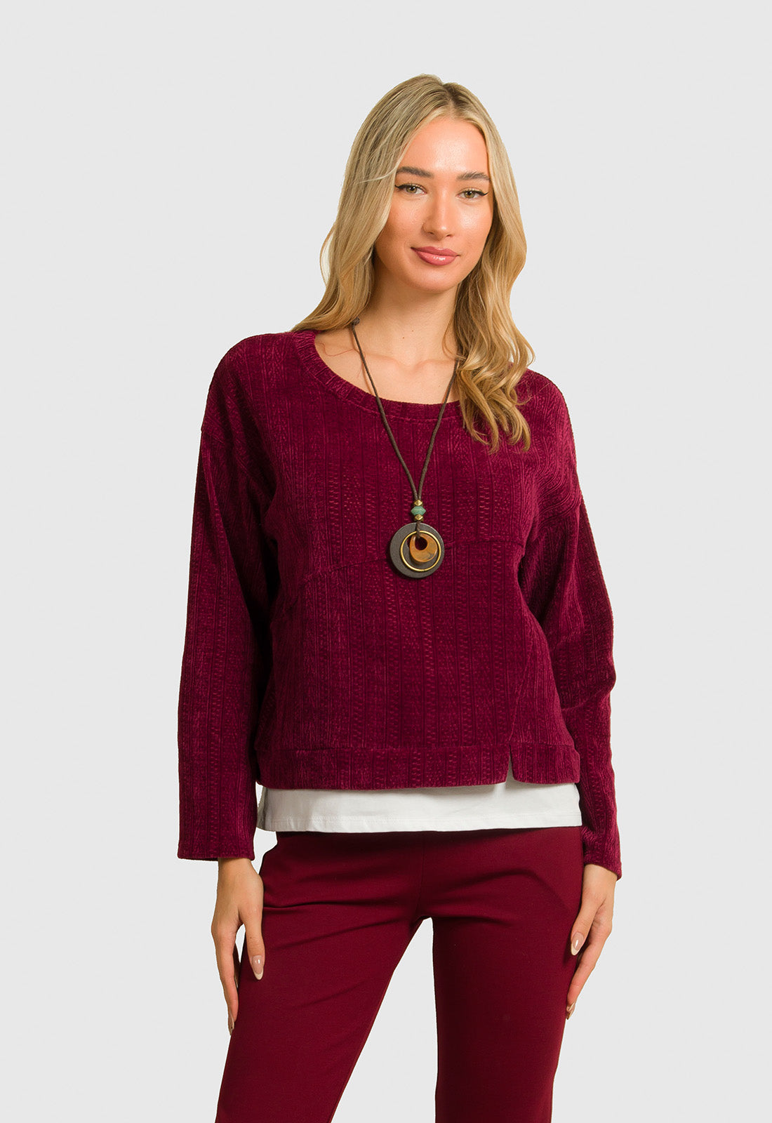 ΜΠΛΟΥΖΑ ΣΕΝΙΛ ΜΕ ΚΟΛΙΕ-ΜΠΟΡΝΤΟ