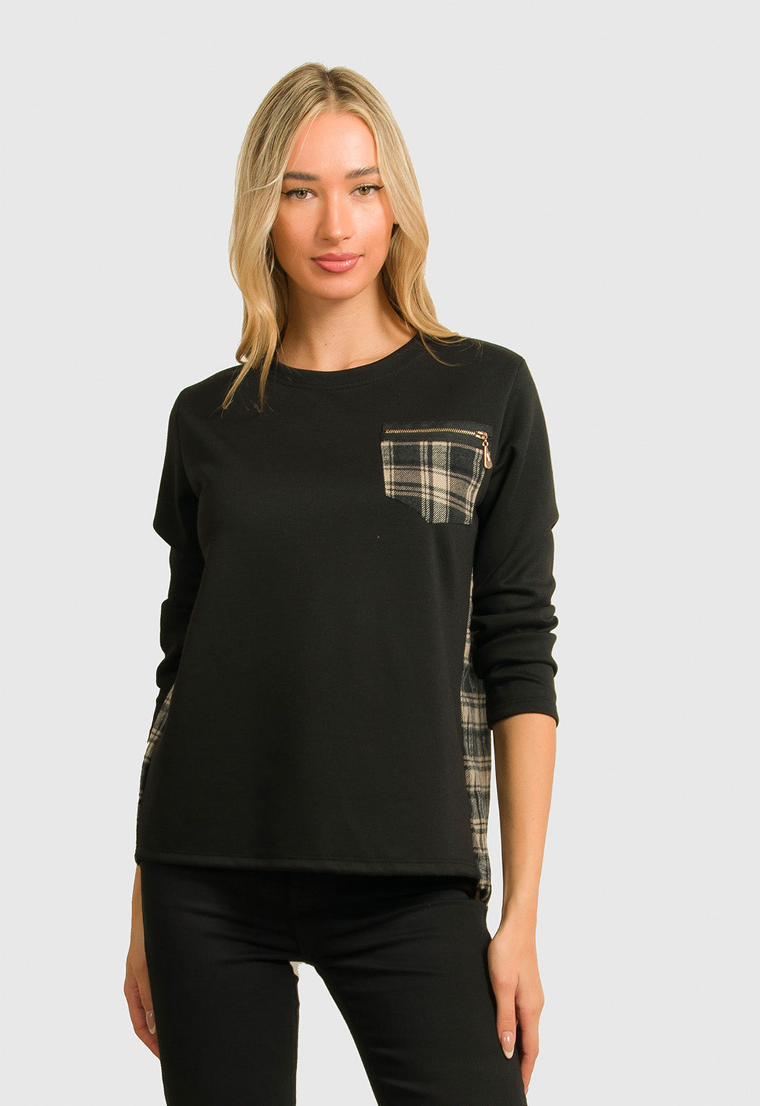 ΜΠΛΟΥΖΑ ΑΣΥΜΜΕΤΡΗ ΜΕ ΚΑΡΩ ΛΕΠΤΟΜΕΡΕΙΕΣ-ΜΑΥΡΗ