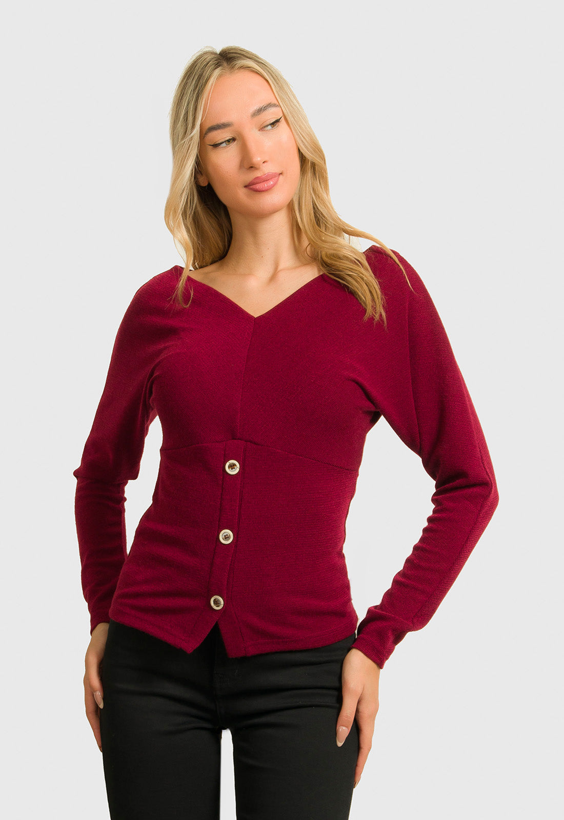 ΜΠΛΟΥΖΑ ΠΛΕΚΤΗ ΜΕ ΚΟΥΜΠΙΑ-ΜΠΟΡΝΤΟ