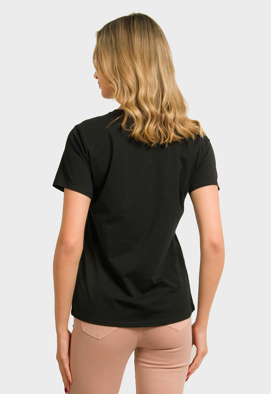 T-SHIRT ME ANIMAL PRINT ΣΤΑΜΠΑ-ΜΑΥΡΟ