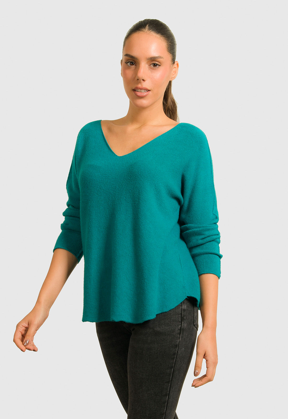 ΜΠΛΟΥΖΑ ΠΛΕΚΤΗ ΜΕ ΑΝΟΙΧΤΟ V - ΣΜΑΡΑΓΔΙ