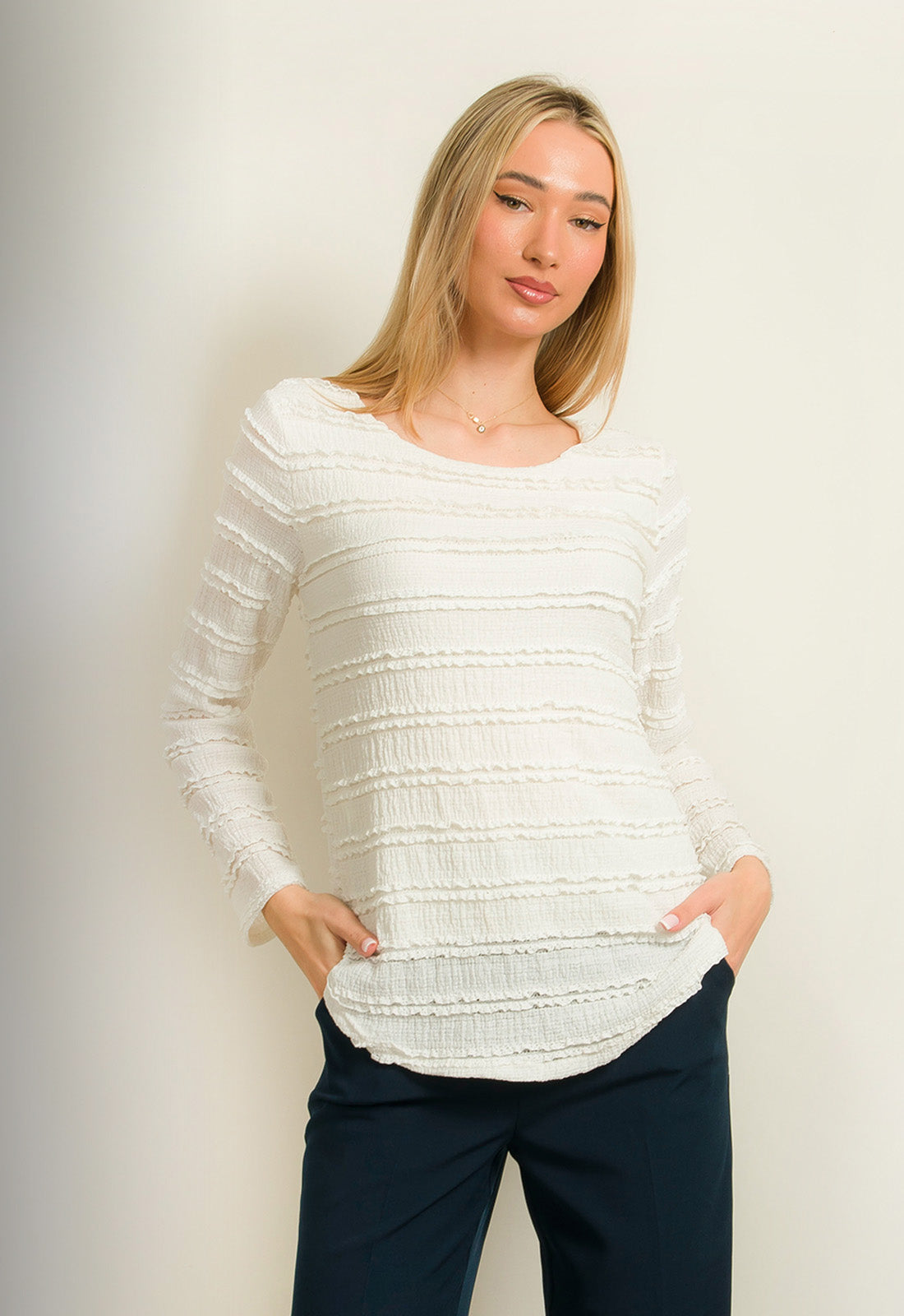 ΜΠΛΟΥΖΑ ΜΕ ΣΧΕΔΙΟ ΔΑΝΤΕΛΑ - ΛΕΥΚΗ