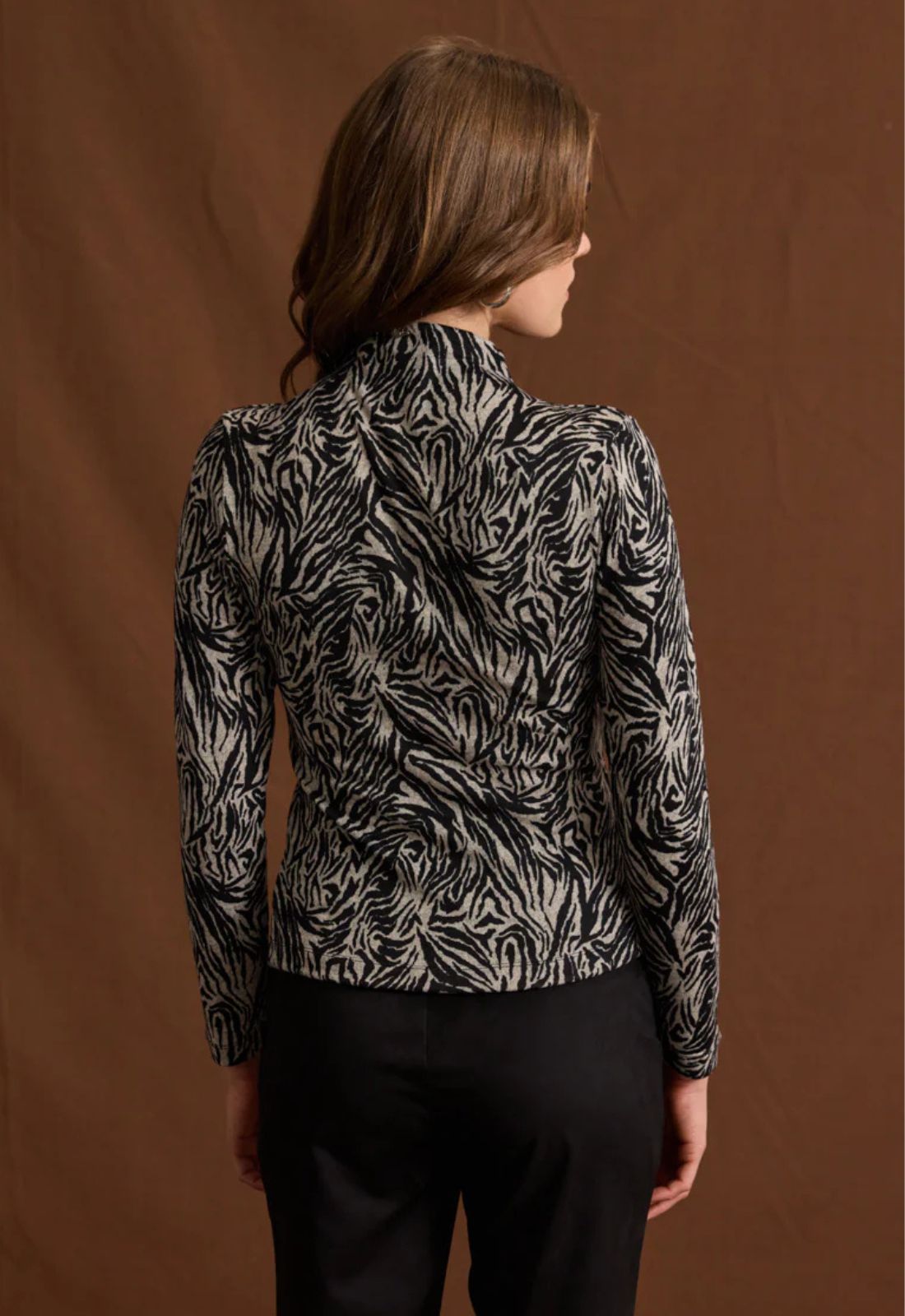 ΜΠΛΟΥΖΑ ANIMAL PRINT ME ΟΡΘΙΟ ΛΑΙΜΟ-ΓΚΡΙ