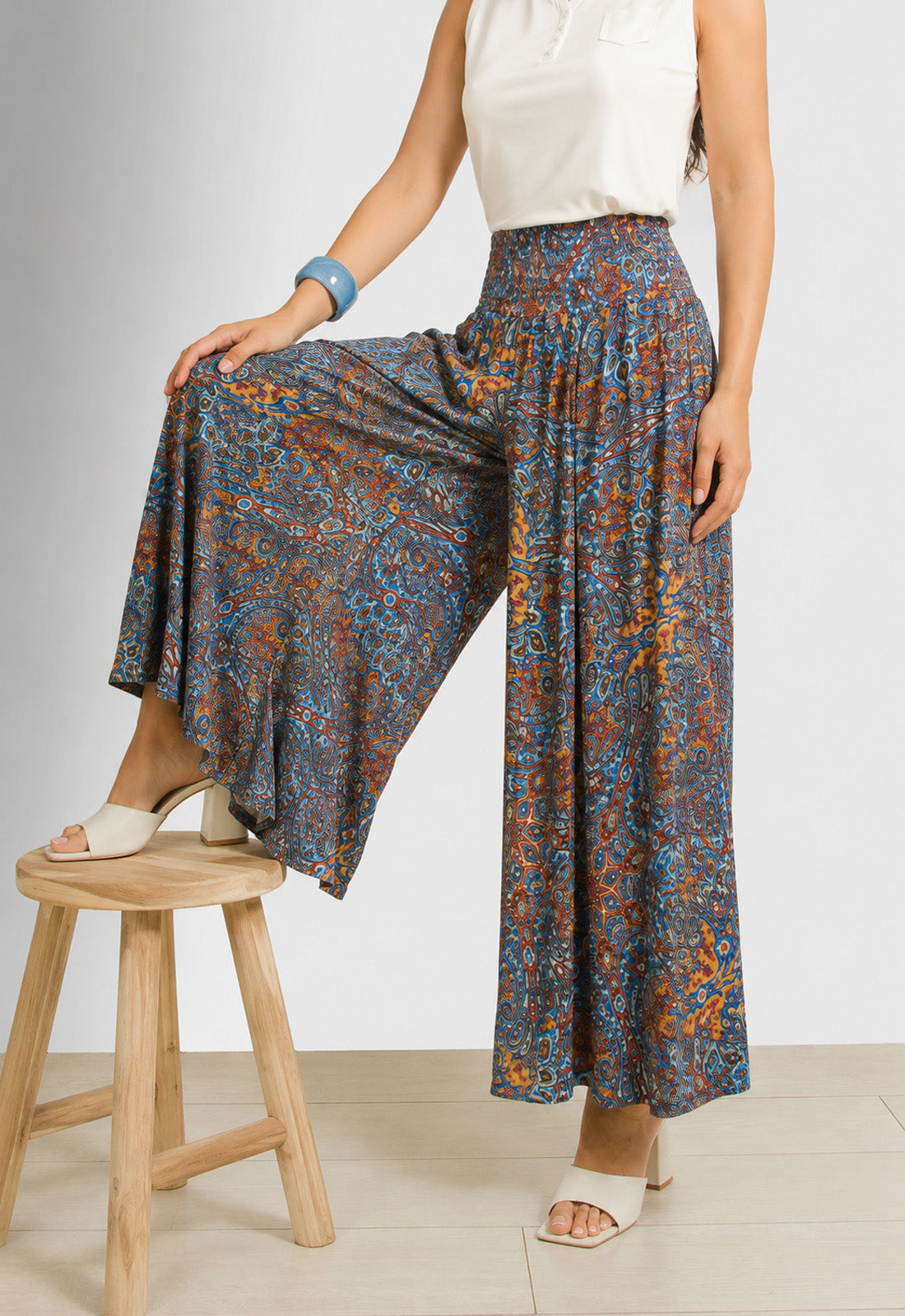 ΖΙΠ ΚΙΛΟΤ ΕΜΠΡΙΜΕ LOOK SKIRT - ΜΠΛΕ ΡΑΦ