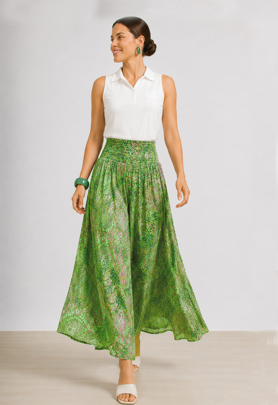 ΖΙΠ ΚΙΛΟΤ ΕΜΠΡΙΜΕ LOOK SKIRT - ΛΑΧΑΝΙ