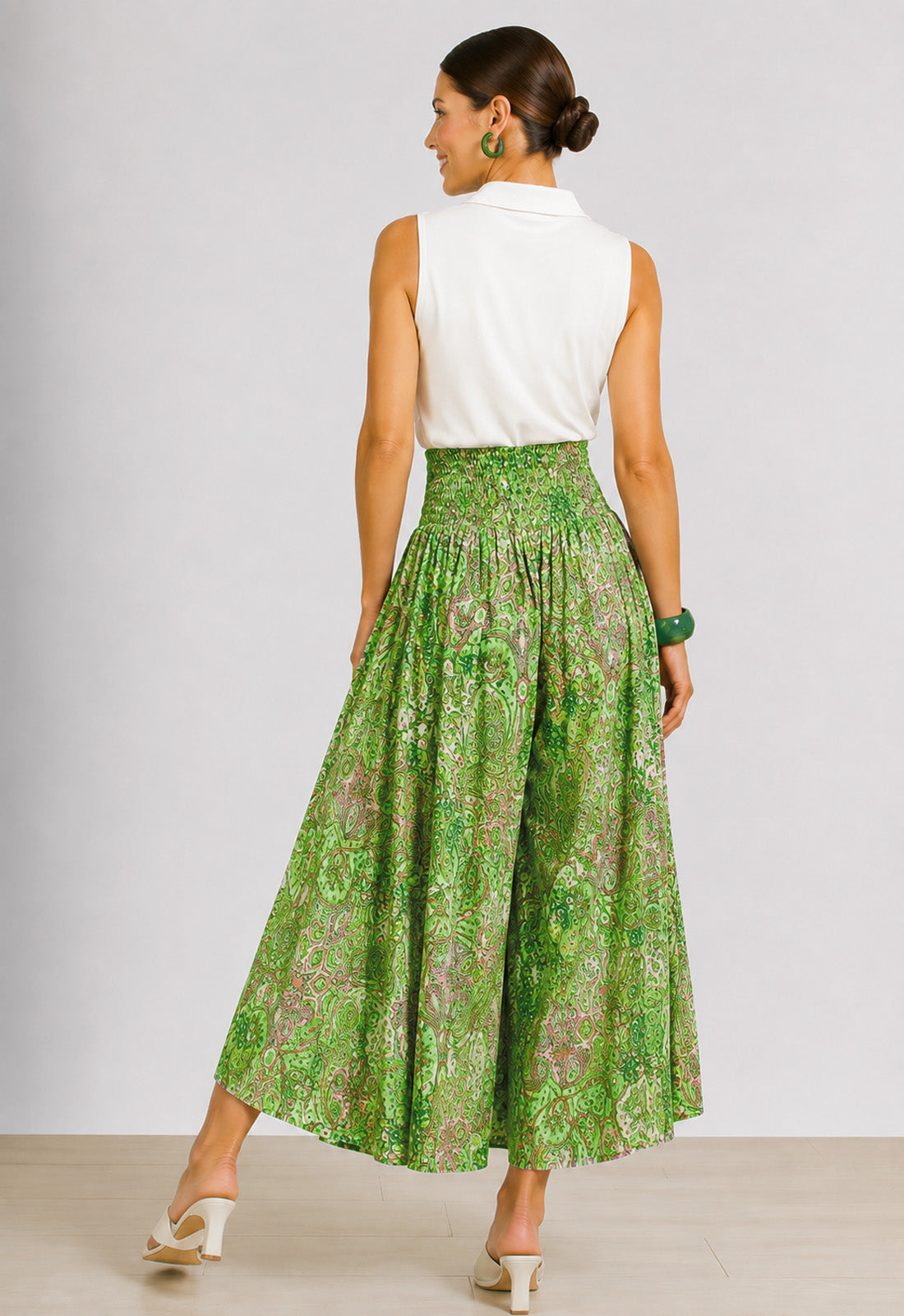 ΖΙΠ ΚΙΛΟΤ ΕΜΠΡΙΜΕ LOOK SKIRT - ΛΑΧΑΝΙ
