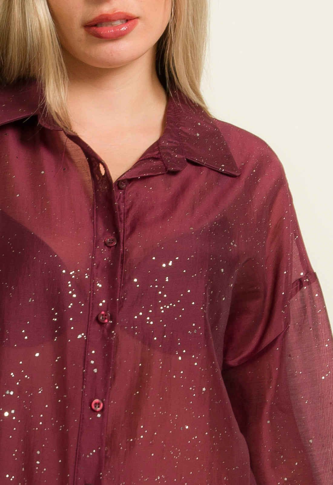 ΠΟΥΚΑΜΙΣΟ C-THROU ΗΜΙΔΙΑΦΑΝΕΣ-ΜΠΟΡΝΤΟ